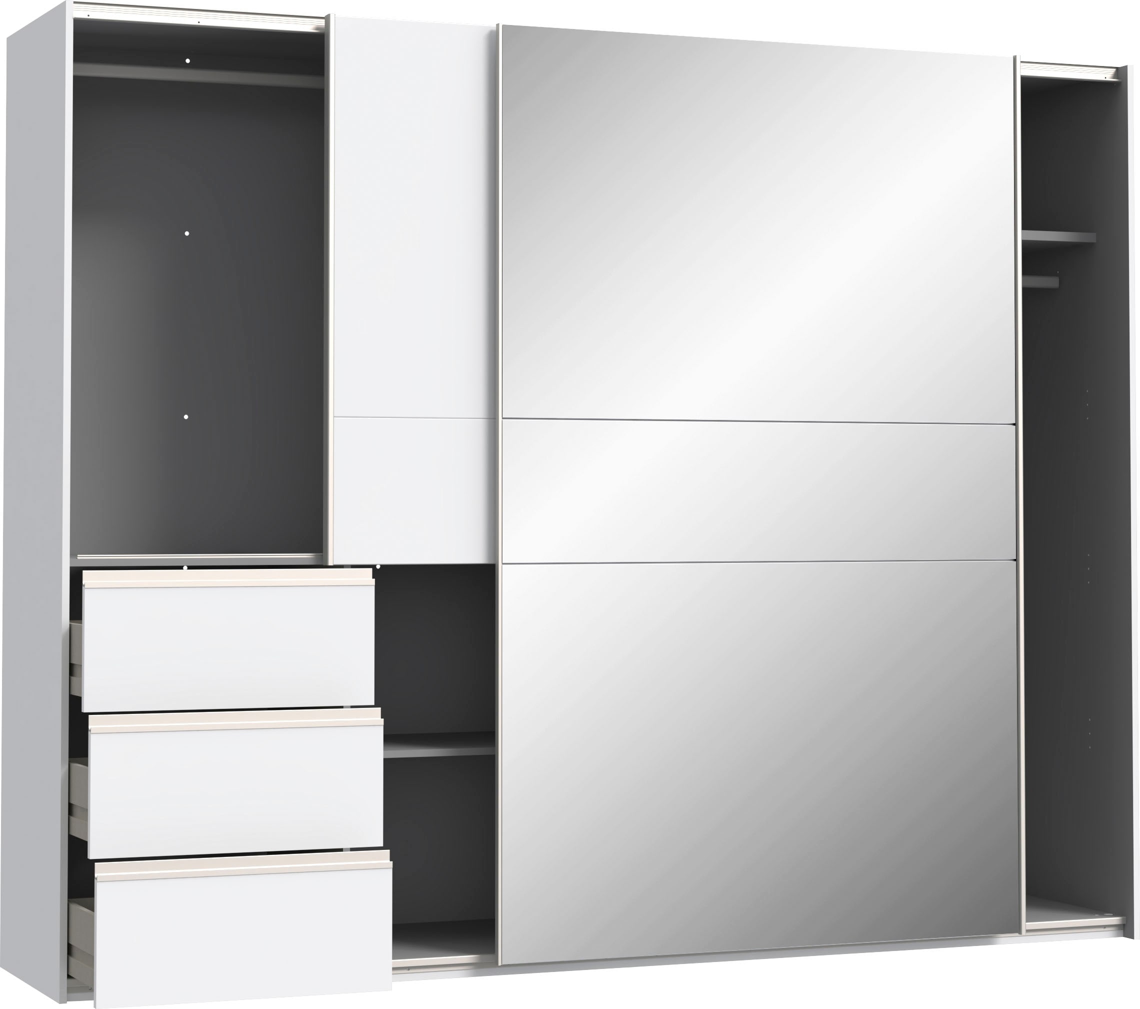 FORTE Schwebetürenschrank, mit 3 Schubladen