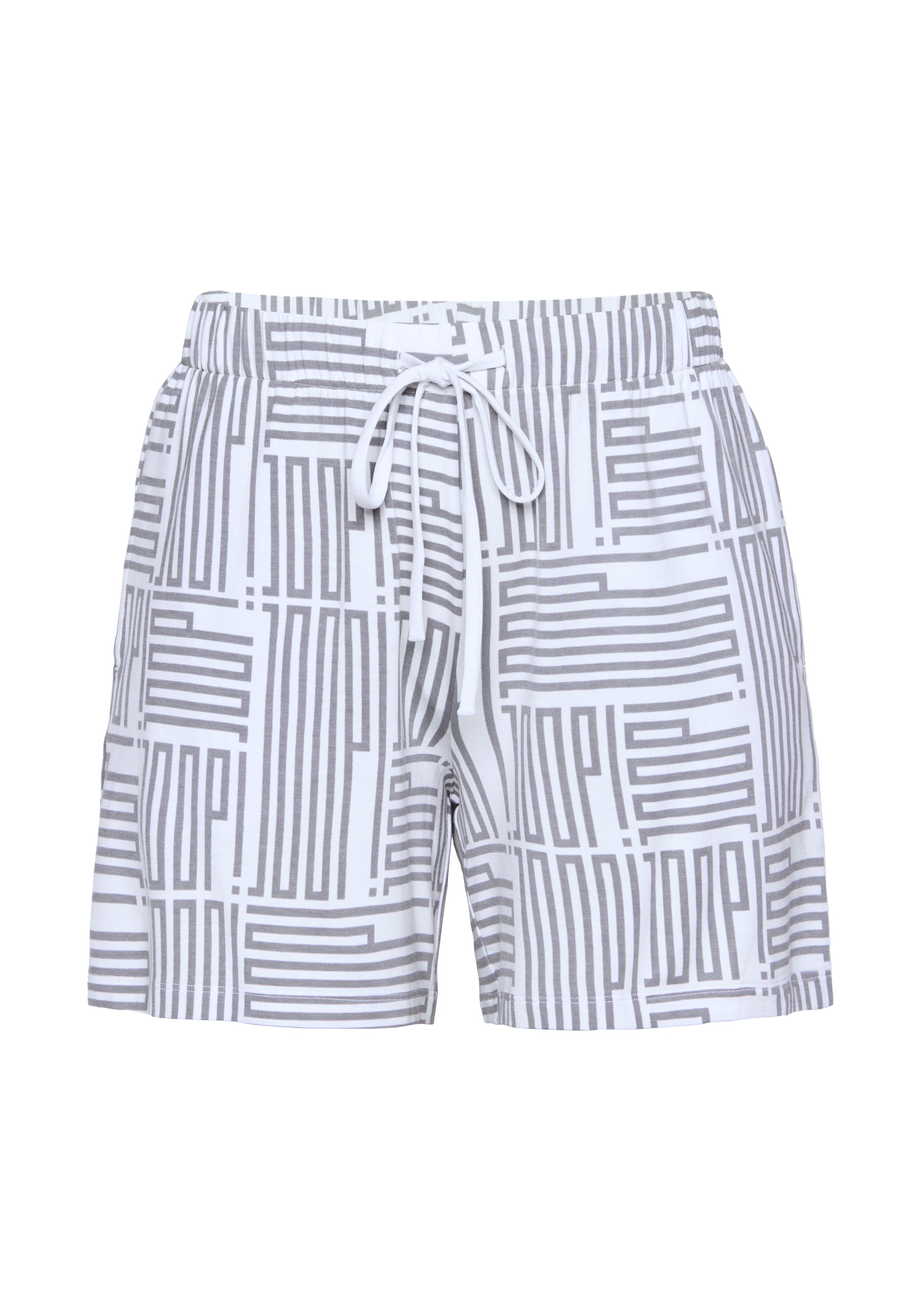 JOOP! Shorts »Modern Deco«  mit allover Wording, Gummizug und Bindeband, seitliche Taschen