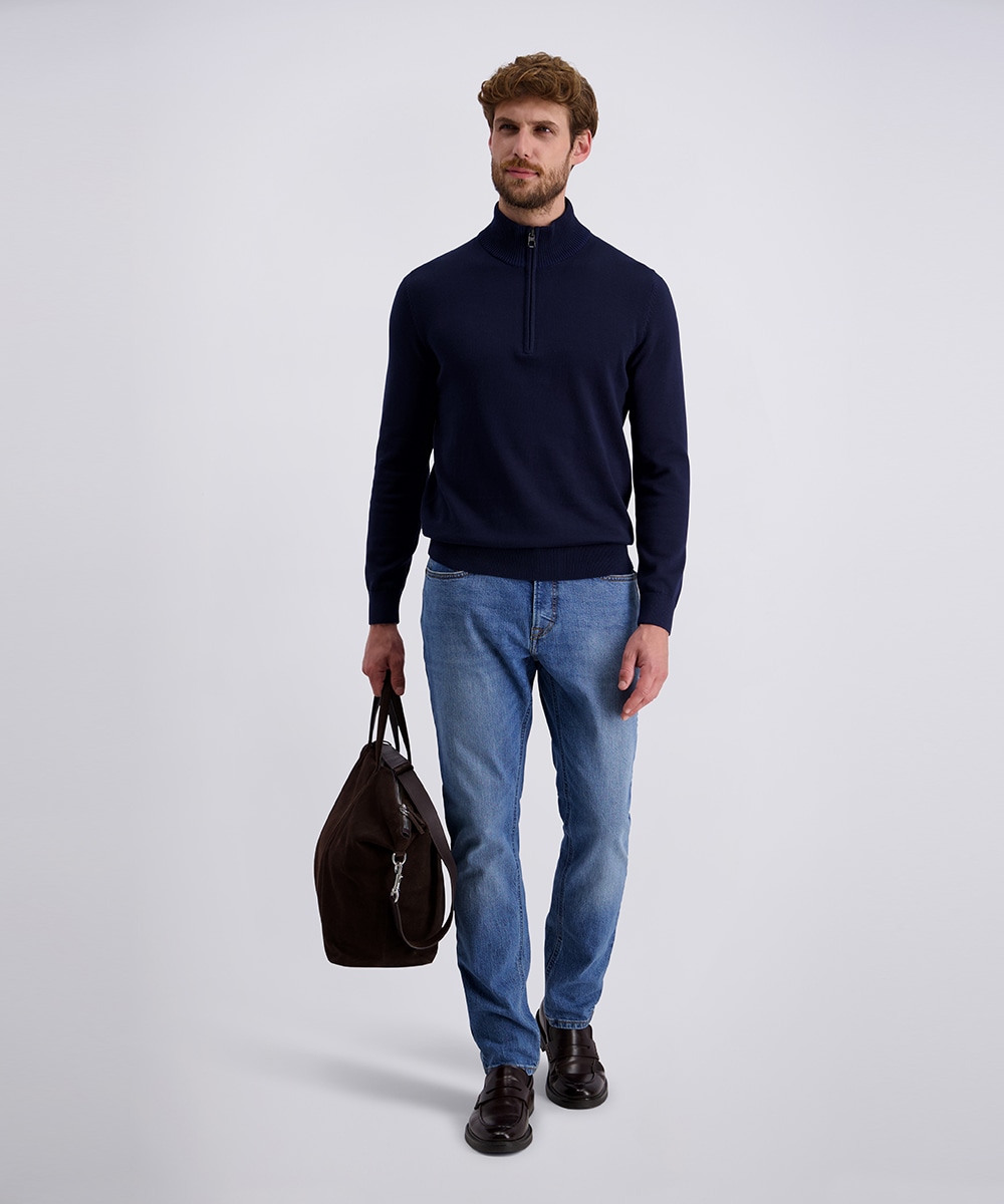 Pierre Cardin Strickpullover, mit Troyer Kragen