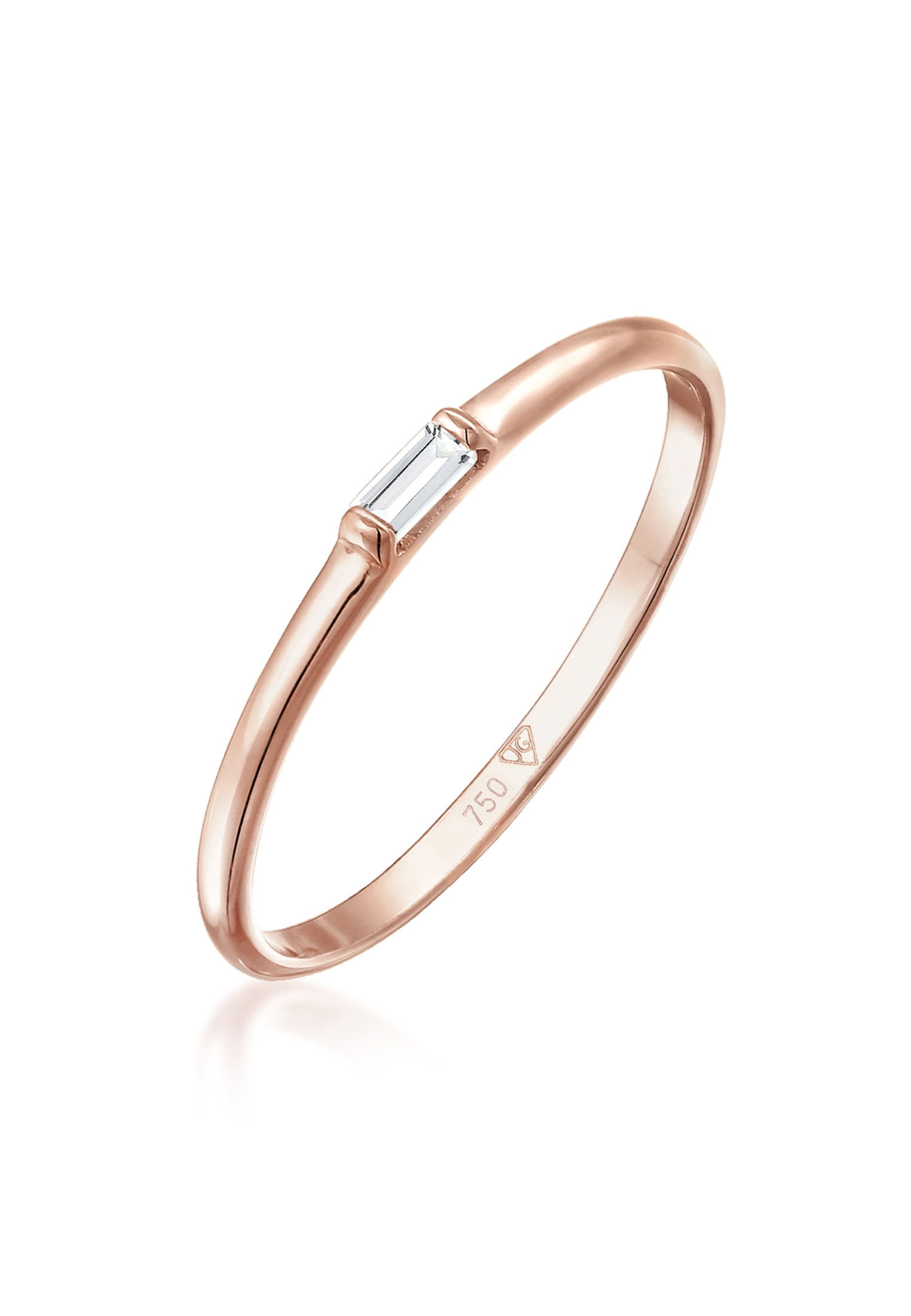 Trauring »Ring Liebe Zart Stilvoll Geo Topas 750 Roségold«