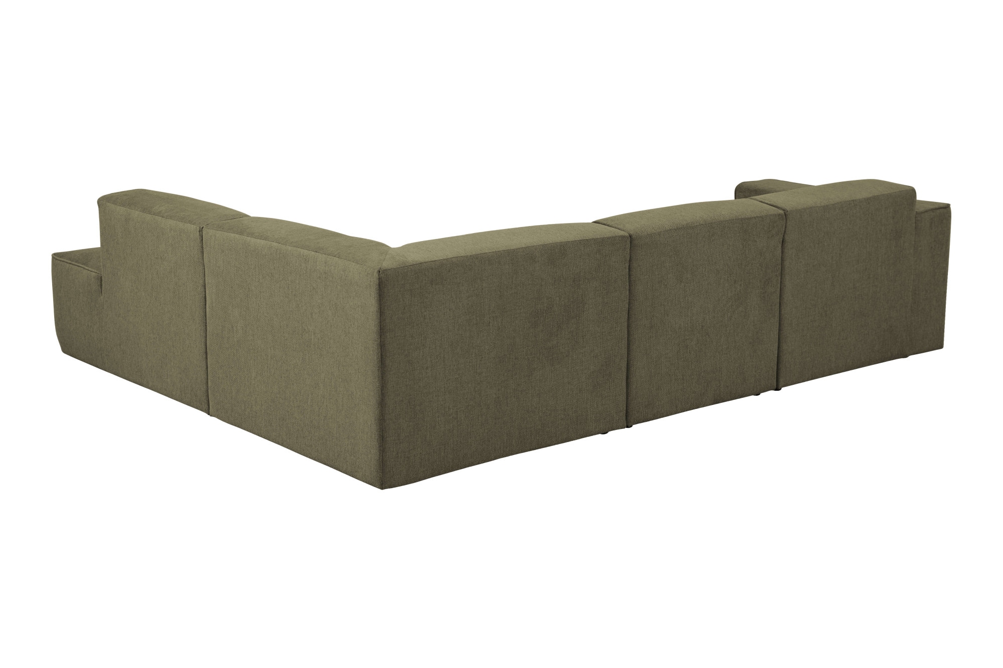 andas Ecksofa »Noord mit Kedernaht, Breite 282 cm«, Cord, Struktur, Webstoff, mit Wellenunterfederung, Massivholzrahmen