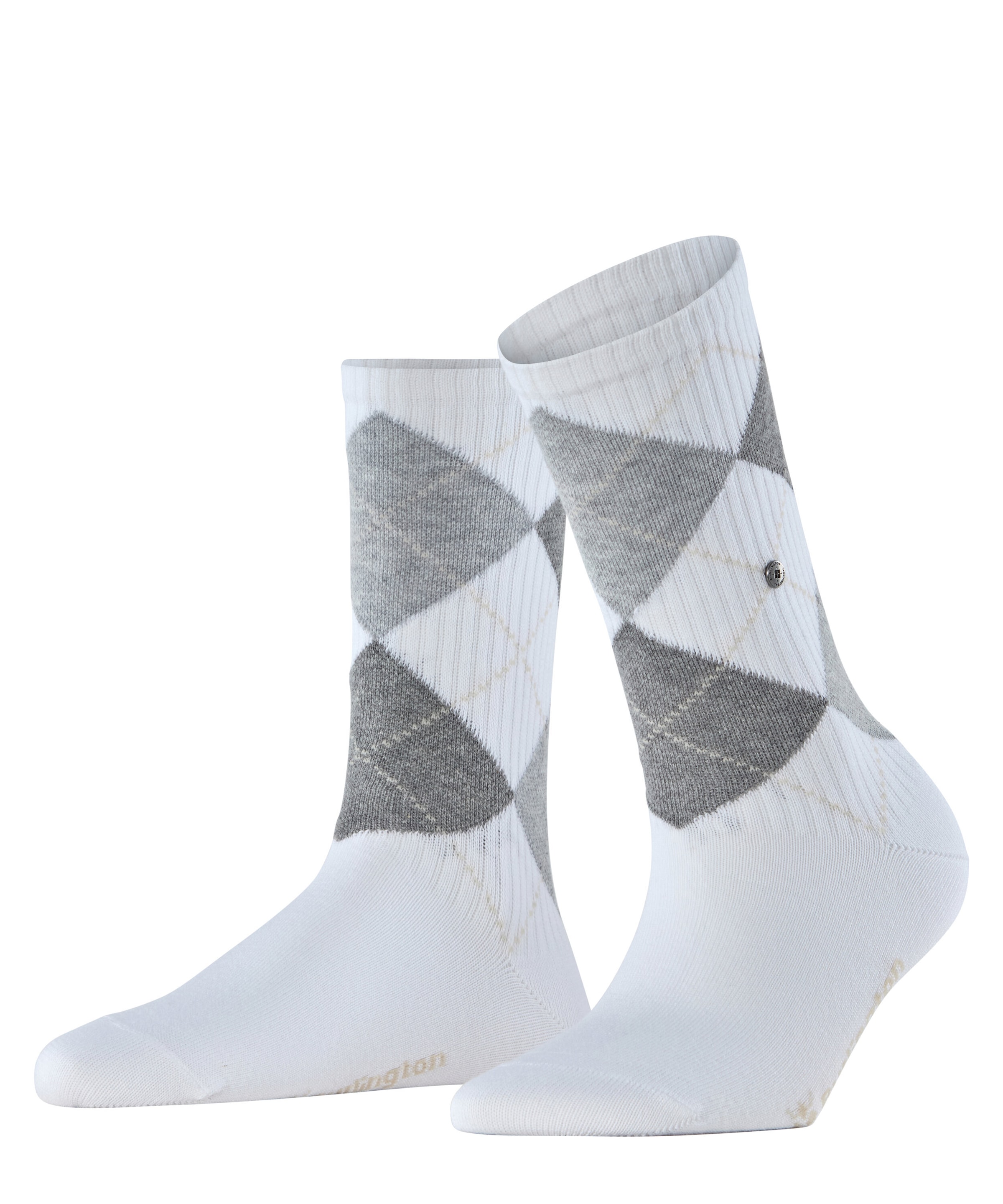 Burlington Socken »Rib Courtside« Einheitsgröße 40-46, Argyle-Muster, feine Rippenstruktur