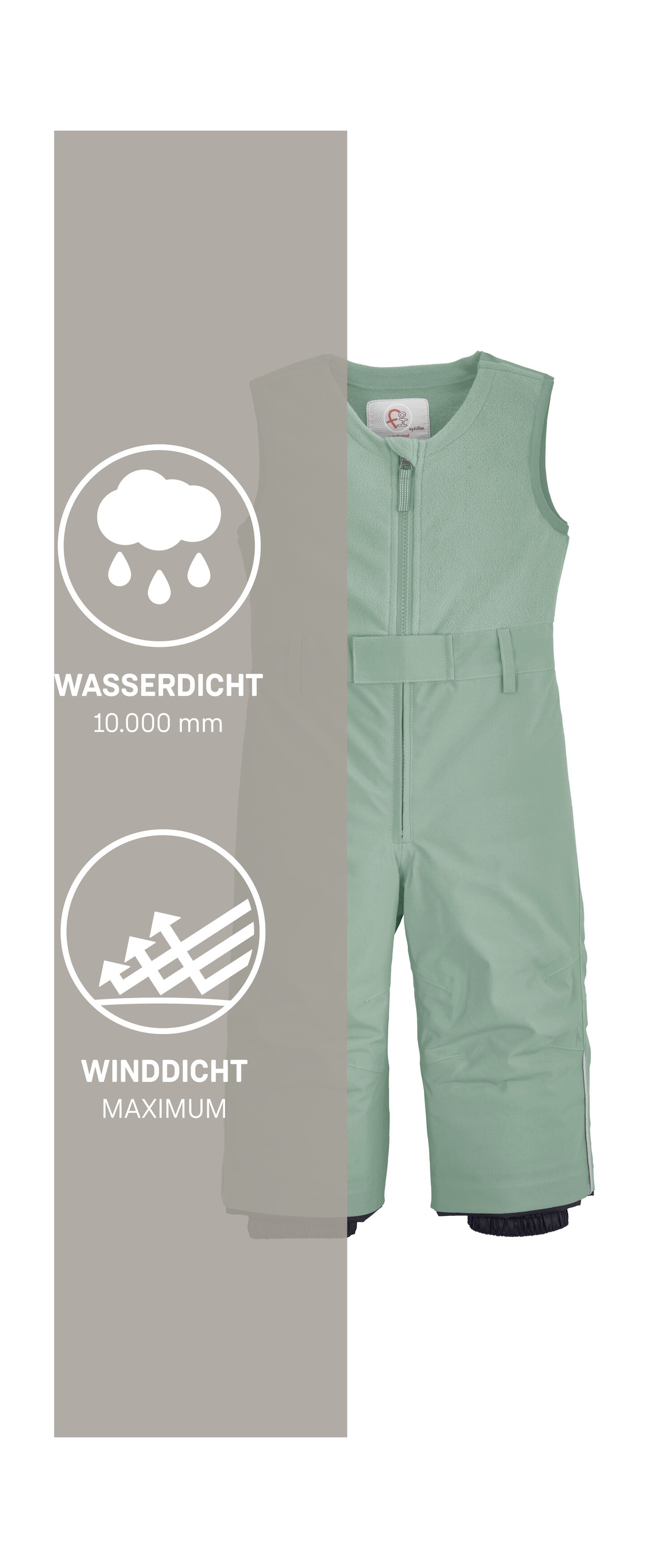 first instinct by killtec Skihose »FISW 34 MNS SKI PNTS«  Wasserdichte, wärmende Latzhose mit Schneefang und Grow-Up-Funktion