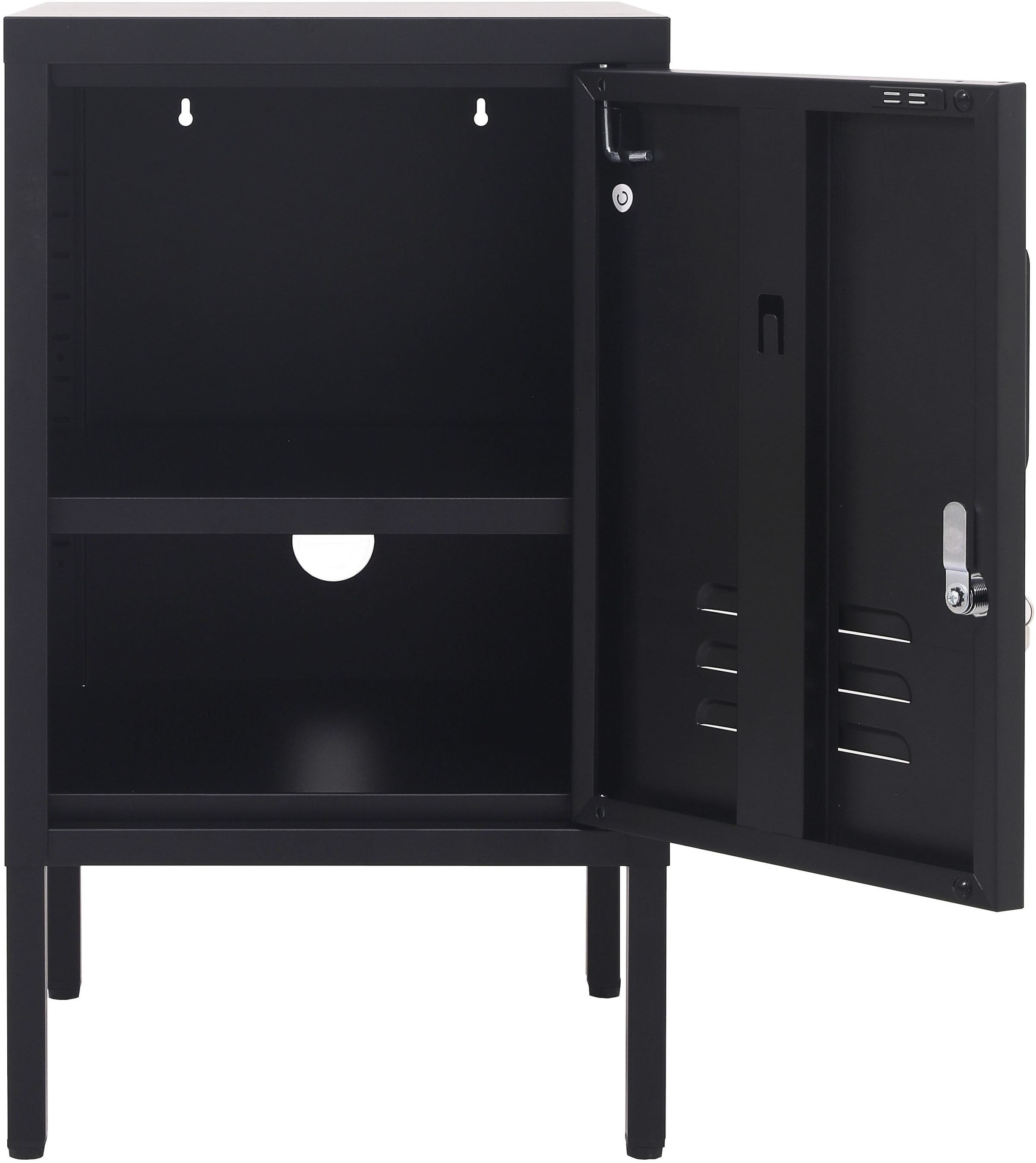 OTTO home Nachtkommode »Nachttisch Nachtkonsole Beistelltisch Metallschrank Siena« in 4 Farben aus Metall Stahlschrank Bestseller,  in der Höhe verstellbar, abschließbar