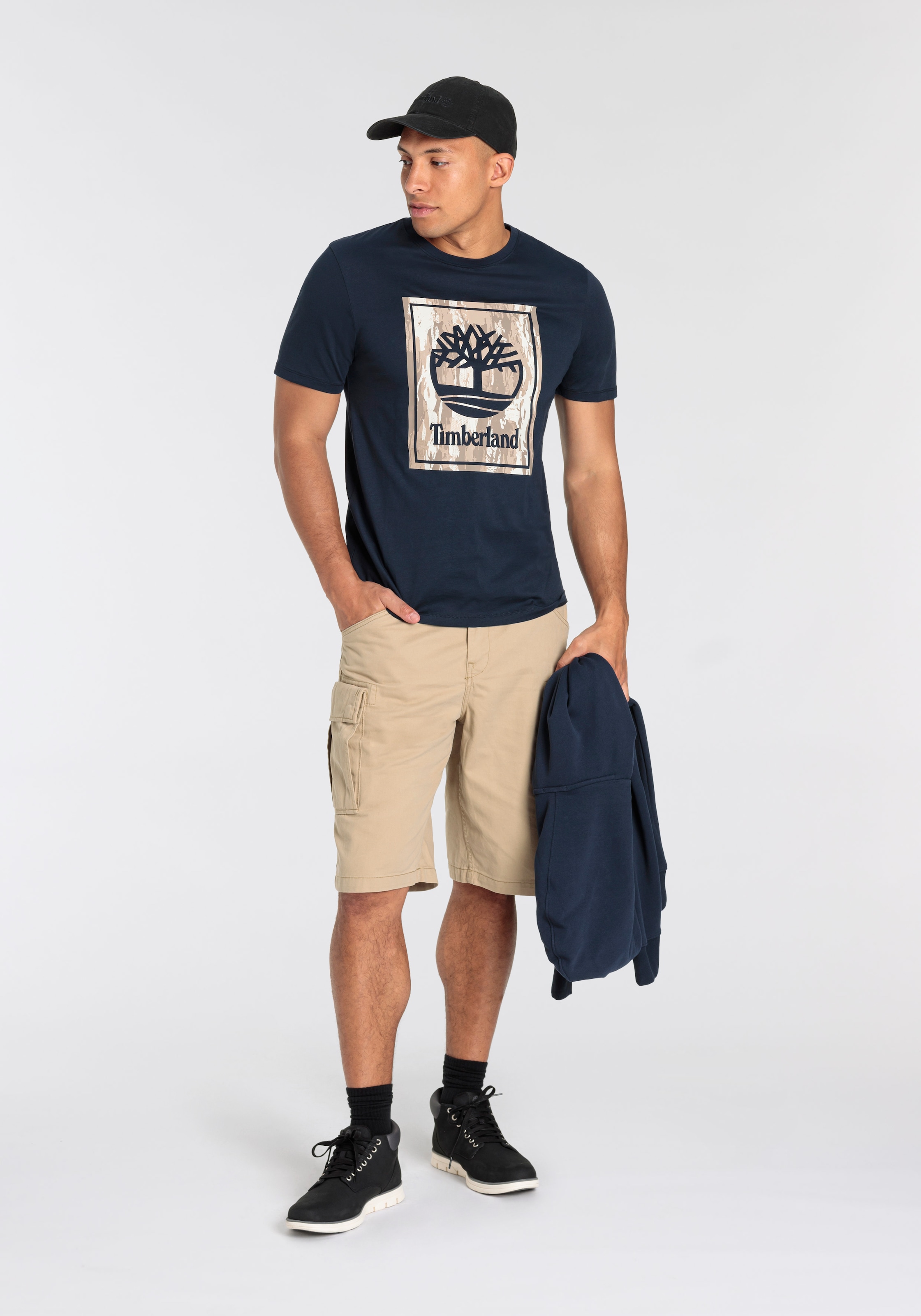 Timberland T-Shirt »STACK LOGO Camo Short Sleeve Tee«, in großen Größen