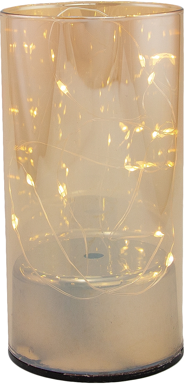 Dekolicht, Weihnachtsdeko, aus Glas, mit 10 LEDs, Höhe ca. 15 cm