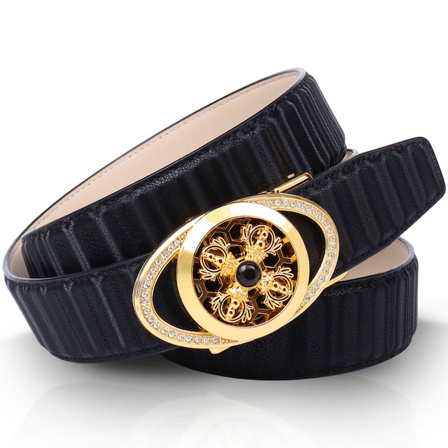 Anthoni Crown Ledergürtel, mit goldfarbener Automatik-Schließe und  drehendem Kronen-Kreuz kaufen im OTTO Online Shop
