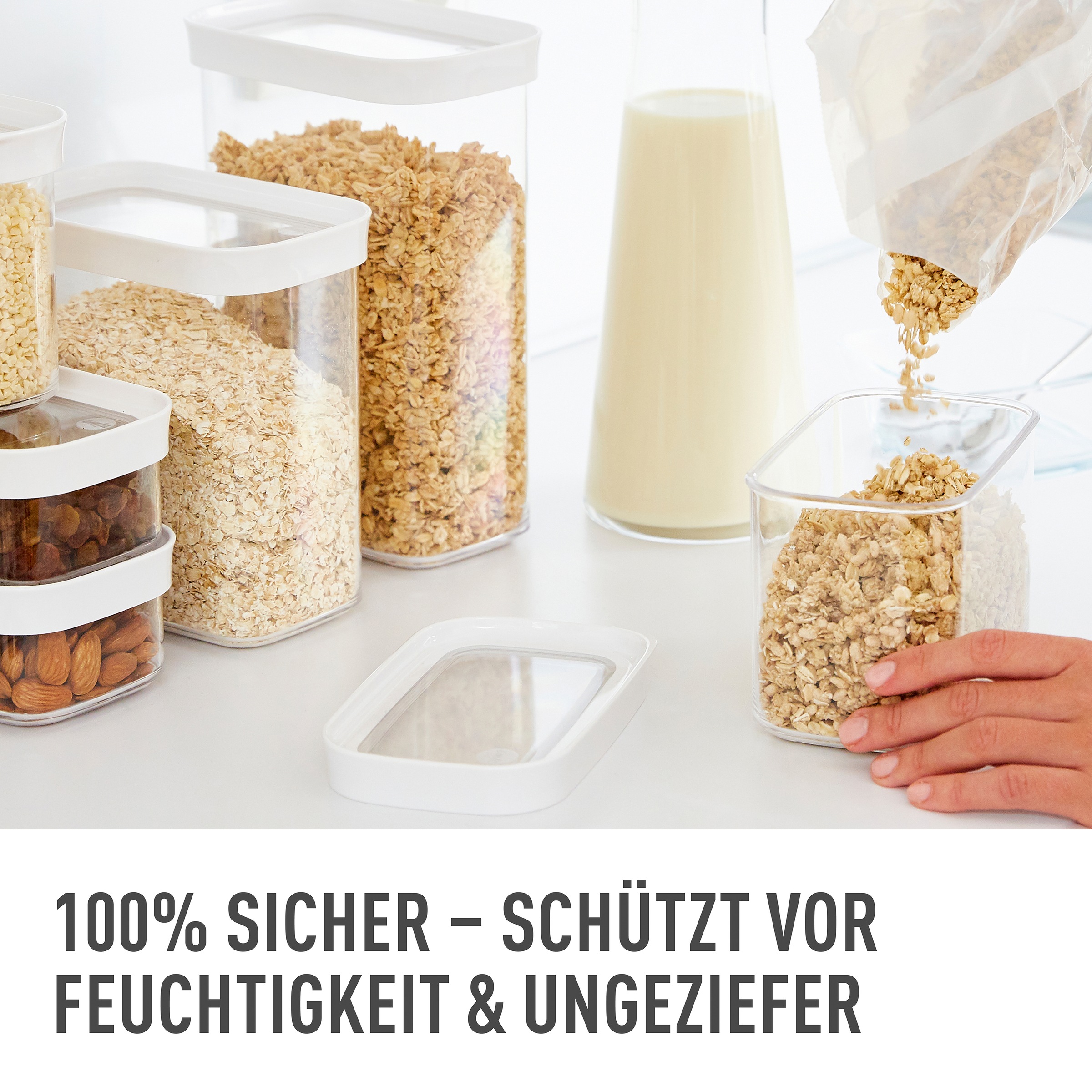 Emsa Vorratsdose »Optima«, (1 tlg.), rechteckig, sicher, hygienisch, unbedenklich, platzeffizient