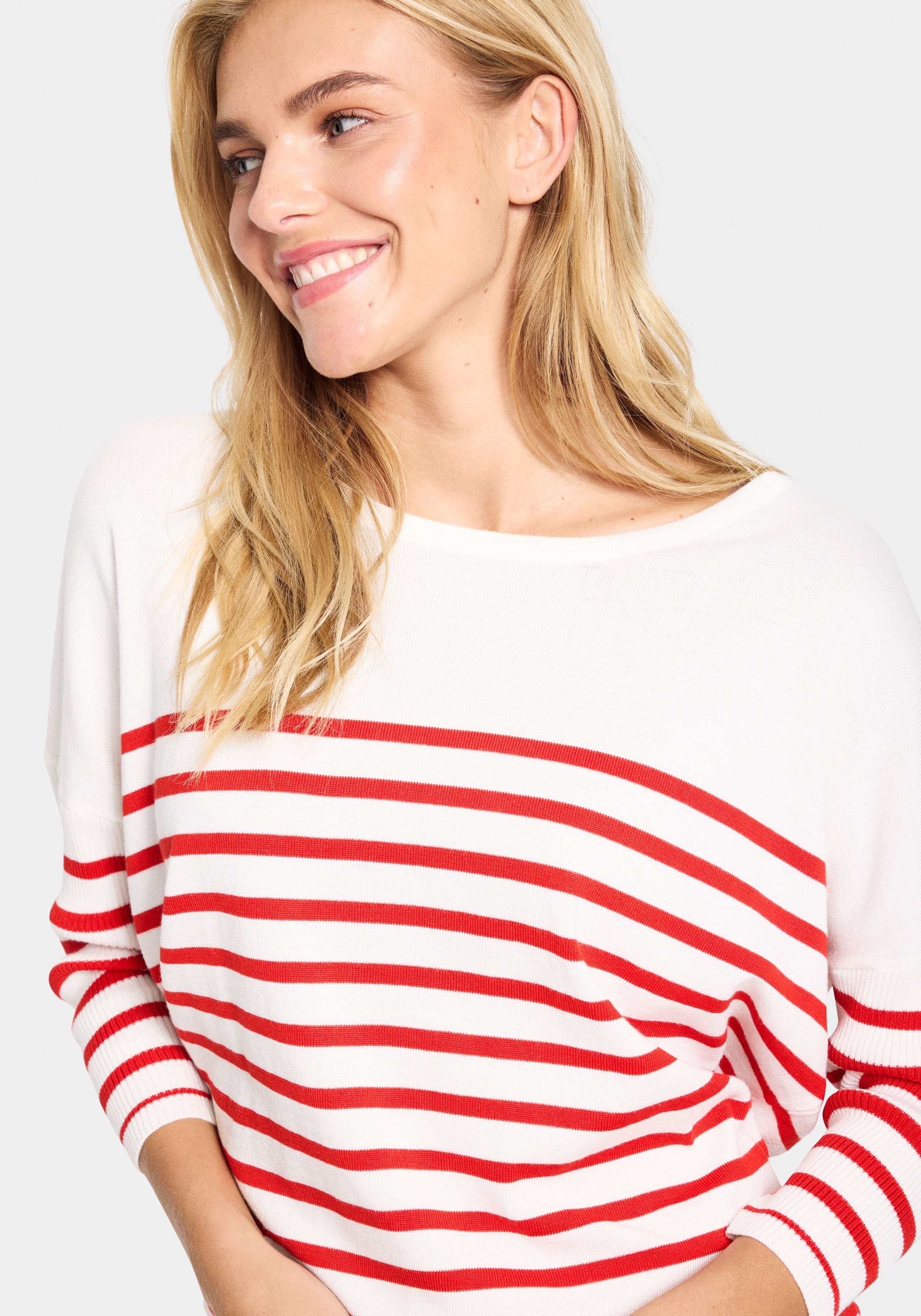 Saint Tropez Strickpullover »MilaSZ R-neck Stripe«