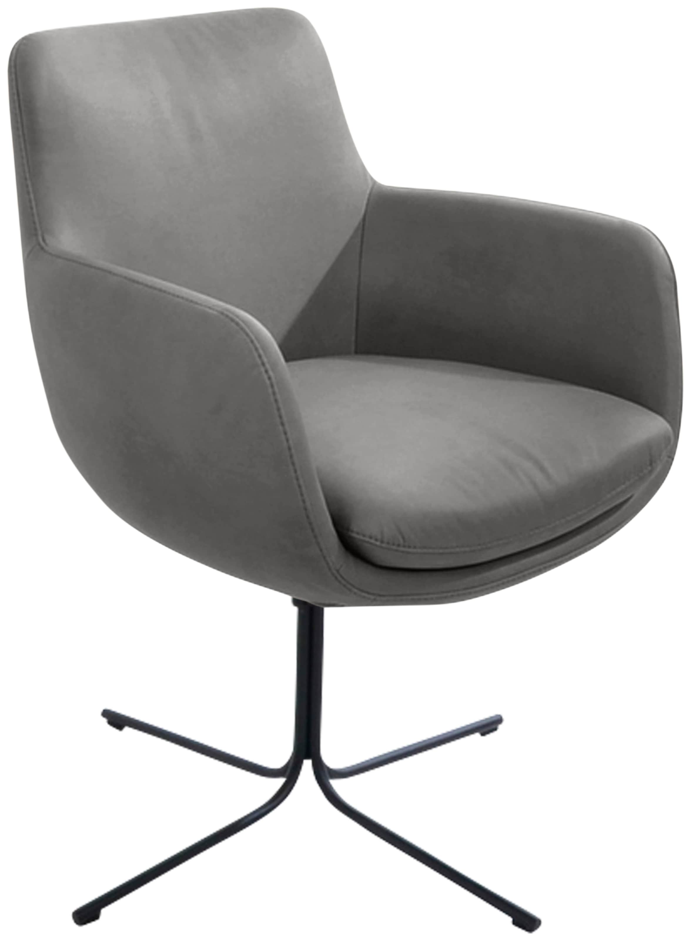 K+W Komfort & Wohnen Drehstuhl »Pego« () filigranem 4-Fuß-Gestell in schwarz