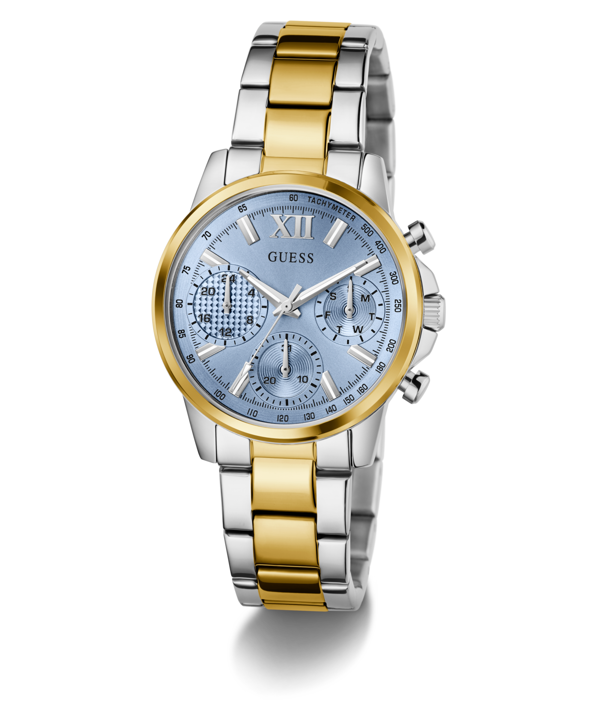 Guess Multifunktionsuhr »BAILEY« Quarzuhr, Armbanduhr, Damenuhr, Edelstahlarmband, Datum