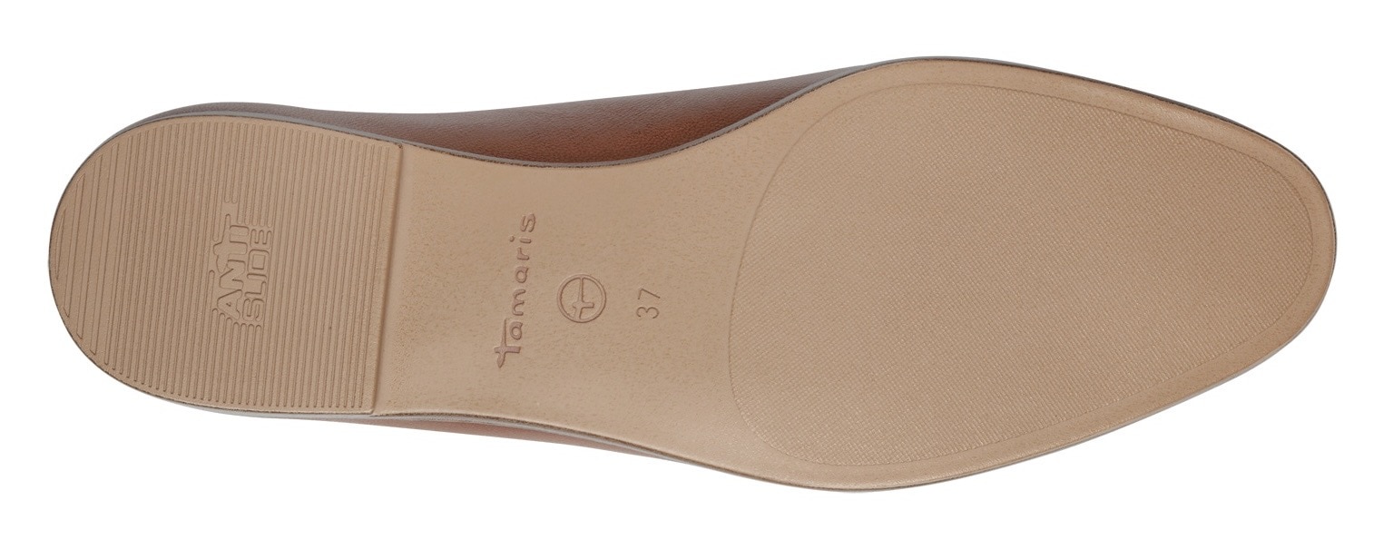 Tamaris Slipper, Blockabsatz, Schlupfschuh, Businessschuh mit hübscher Zierspange