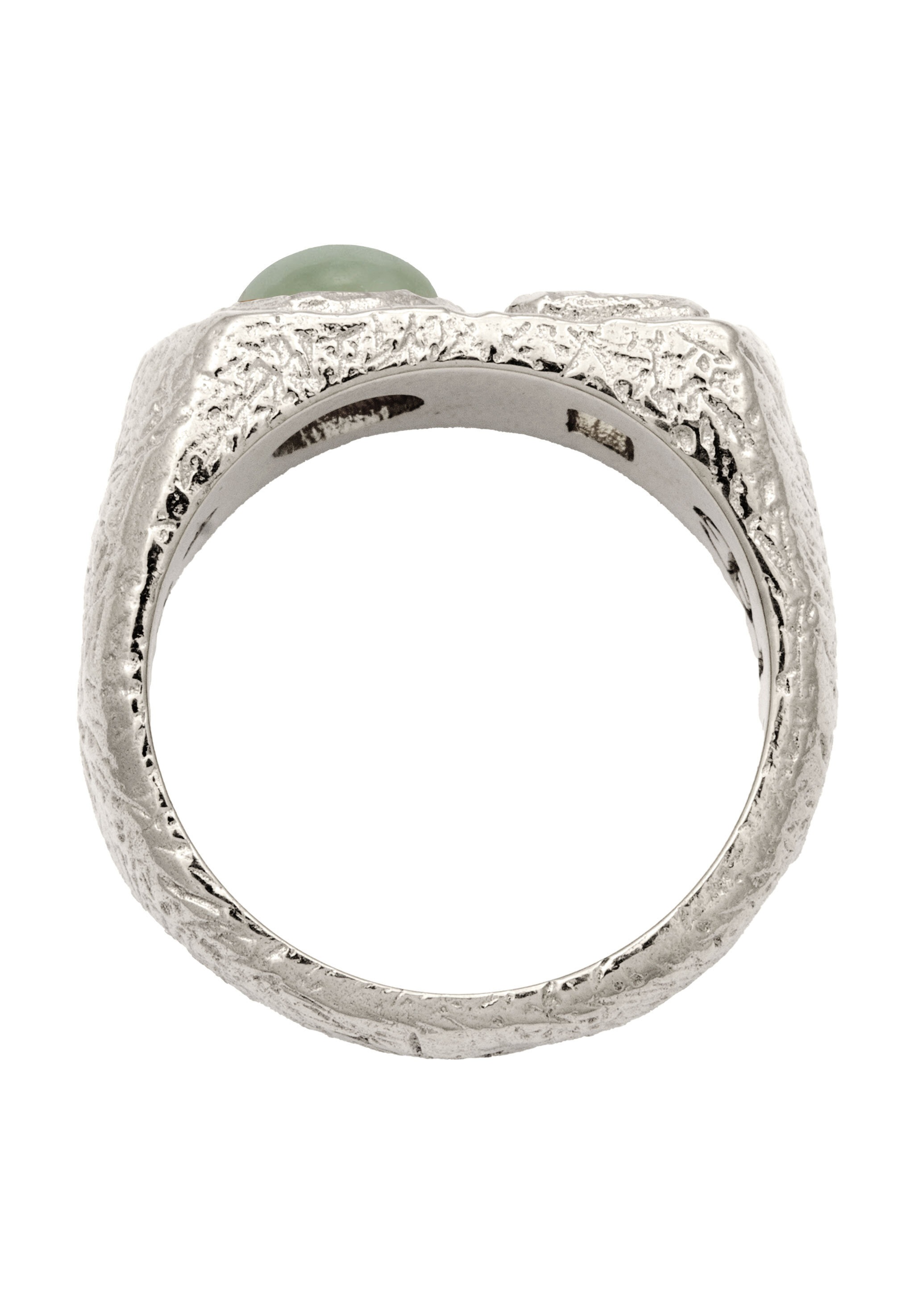 HAZE & GLORY Siegelring »Ring Signet Jade Grün 925 Sterling Silber Shake It Up«