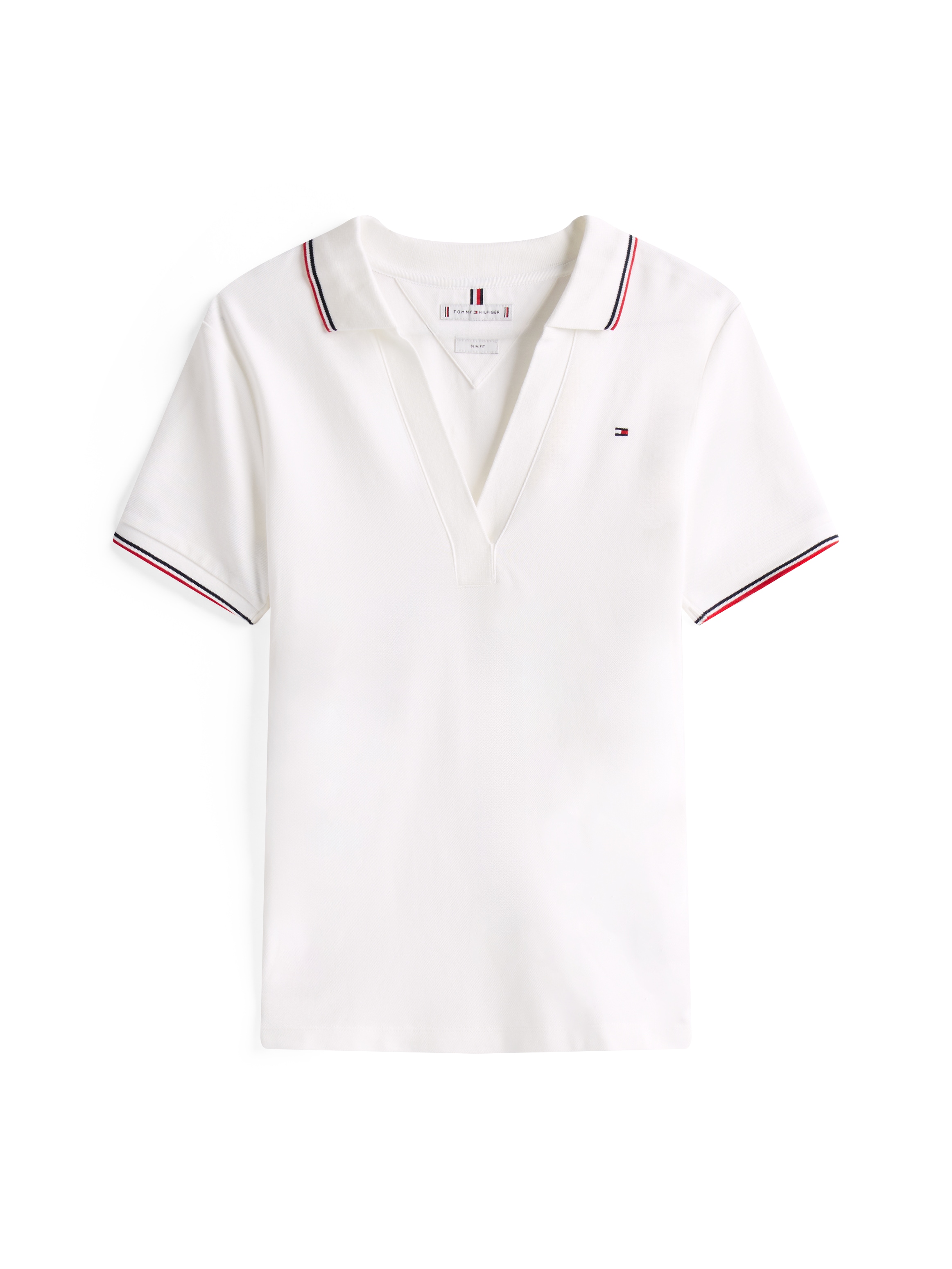 Tommy Hilfiger Poloshirt »1985 TIPPING SLIM OPEN SS POLO«