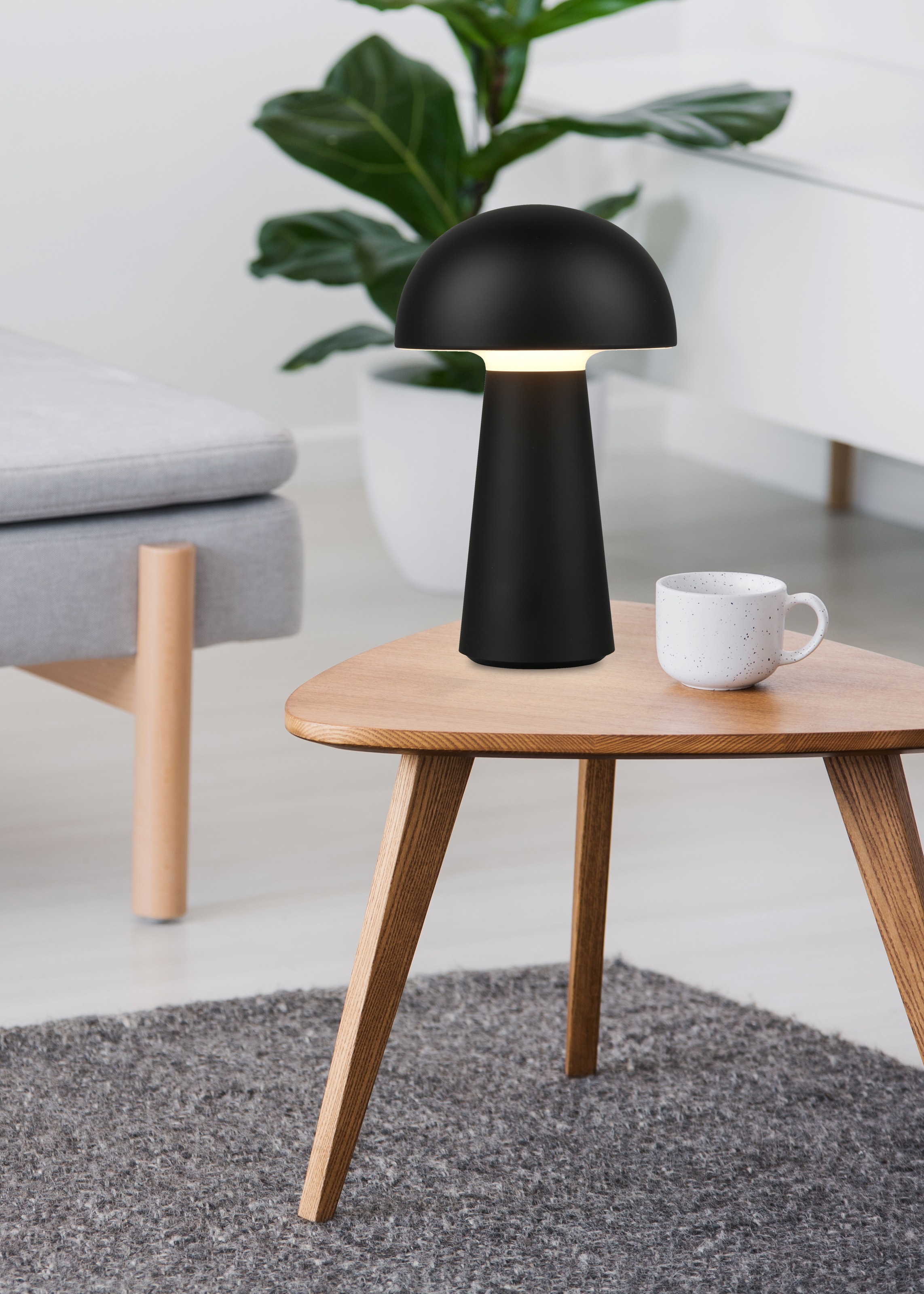 REALITY Leuchten LED Außen-Tischleuchte »Lennon«, Schutzart IP44, LED fest integriert, 4-fach Touchdimmer, Ladefunktion per USB-C