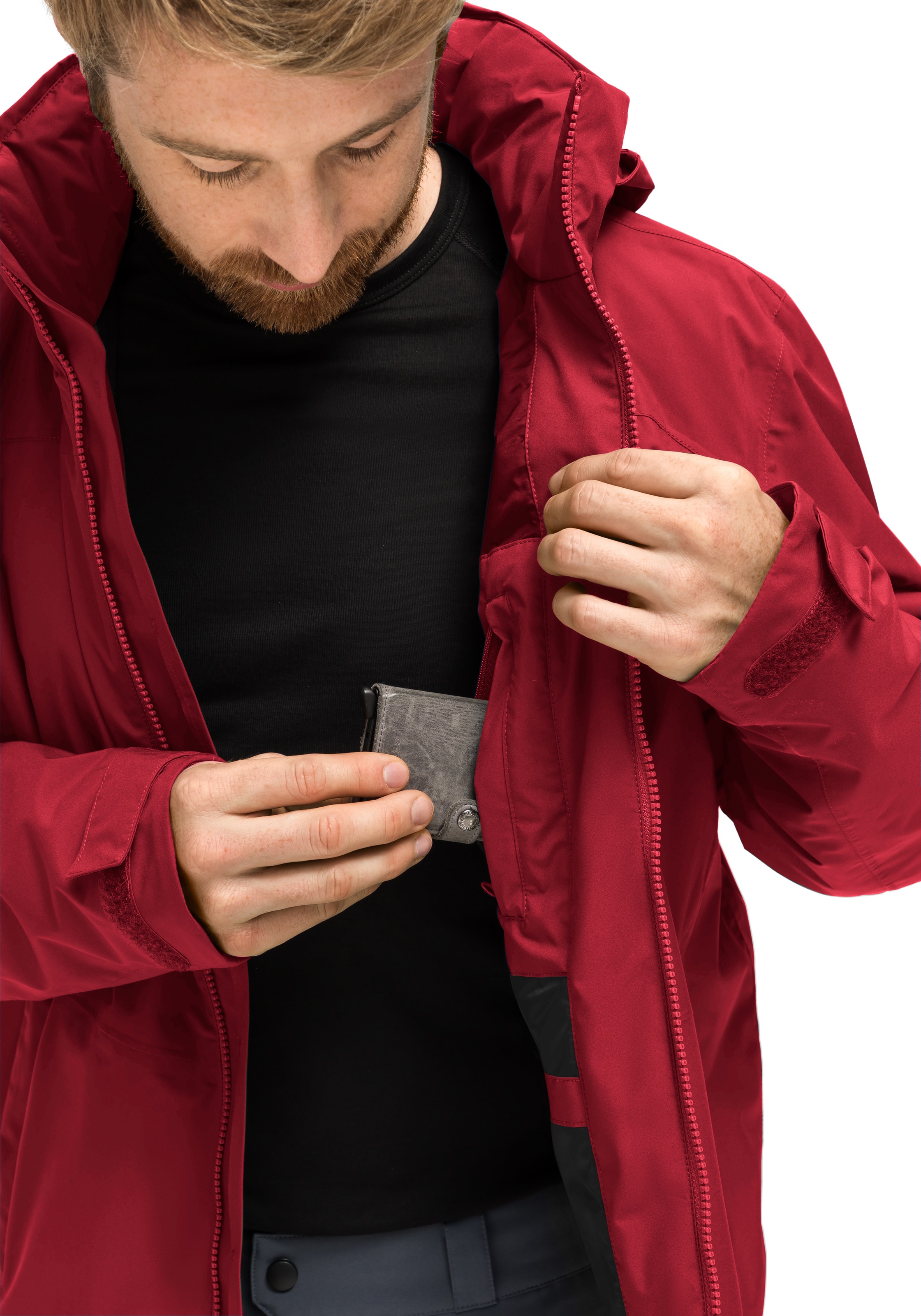 Maier Sports Outdoorjacke »Metor Therm Rec M«, Herren Regenjacke, atmungsaktiv wasserdicht, wattierte Funktionsjacke