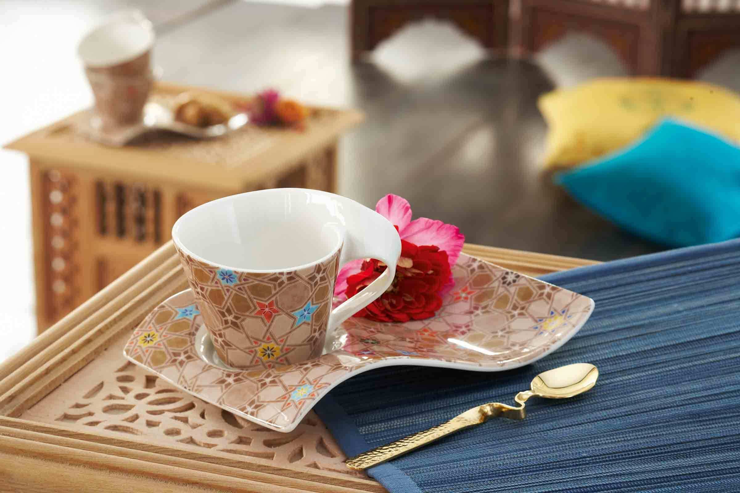 Villeroy & Boch Esslöffel »Kaffee- & Espresso-Löffel vergoldet NewWave Caffè Spoon 17,5 cm & 12 cm 12er Set gold« Spülmaschinenfest