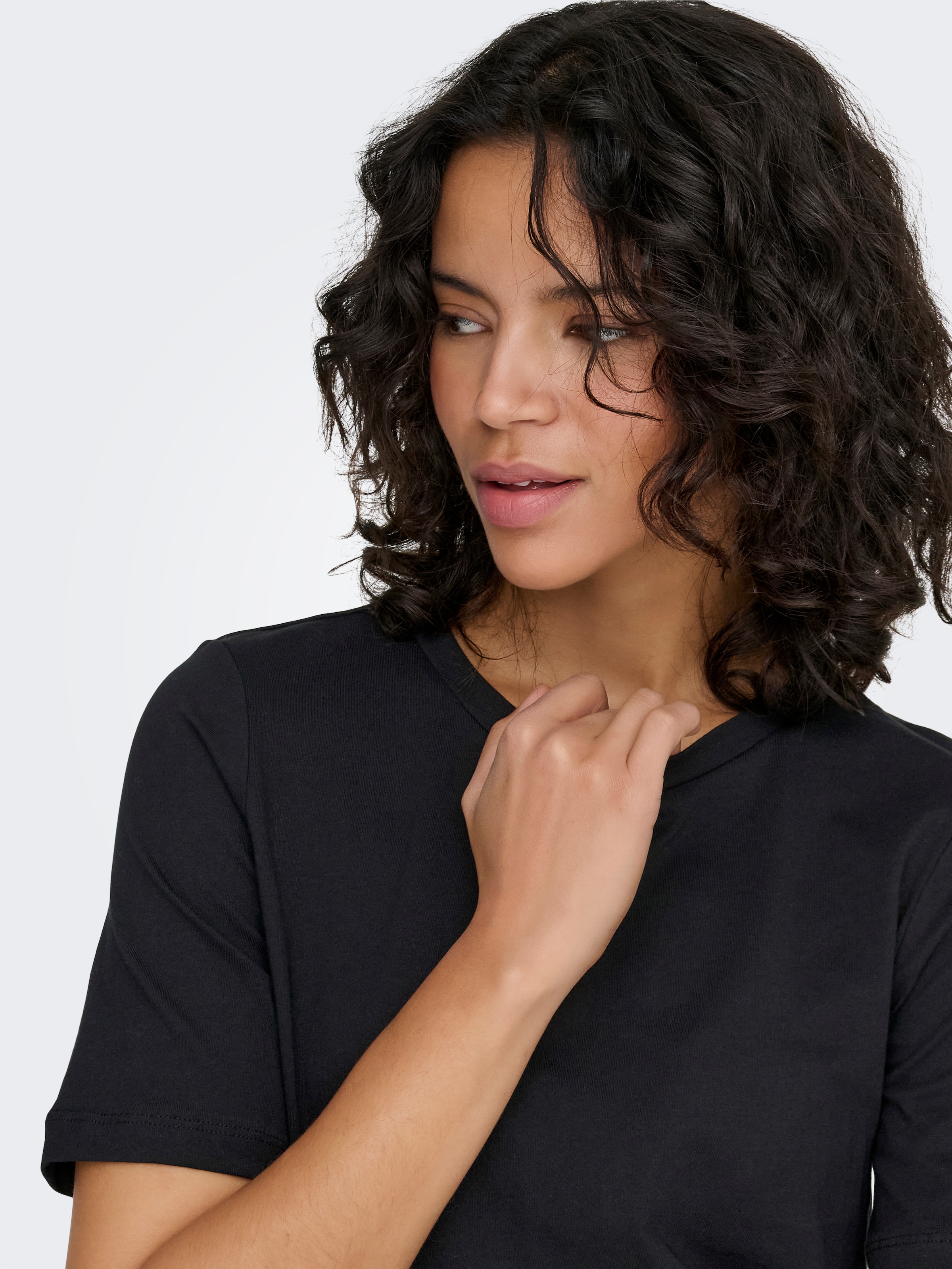 ONLY Kurzarmshirt »ONLONLY S/S TEE JRS NOOS« regular fit, casual, Single Jersey, Baumwolle, Rundhals