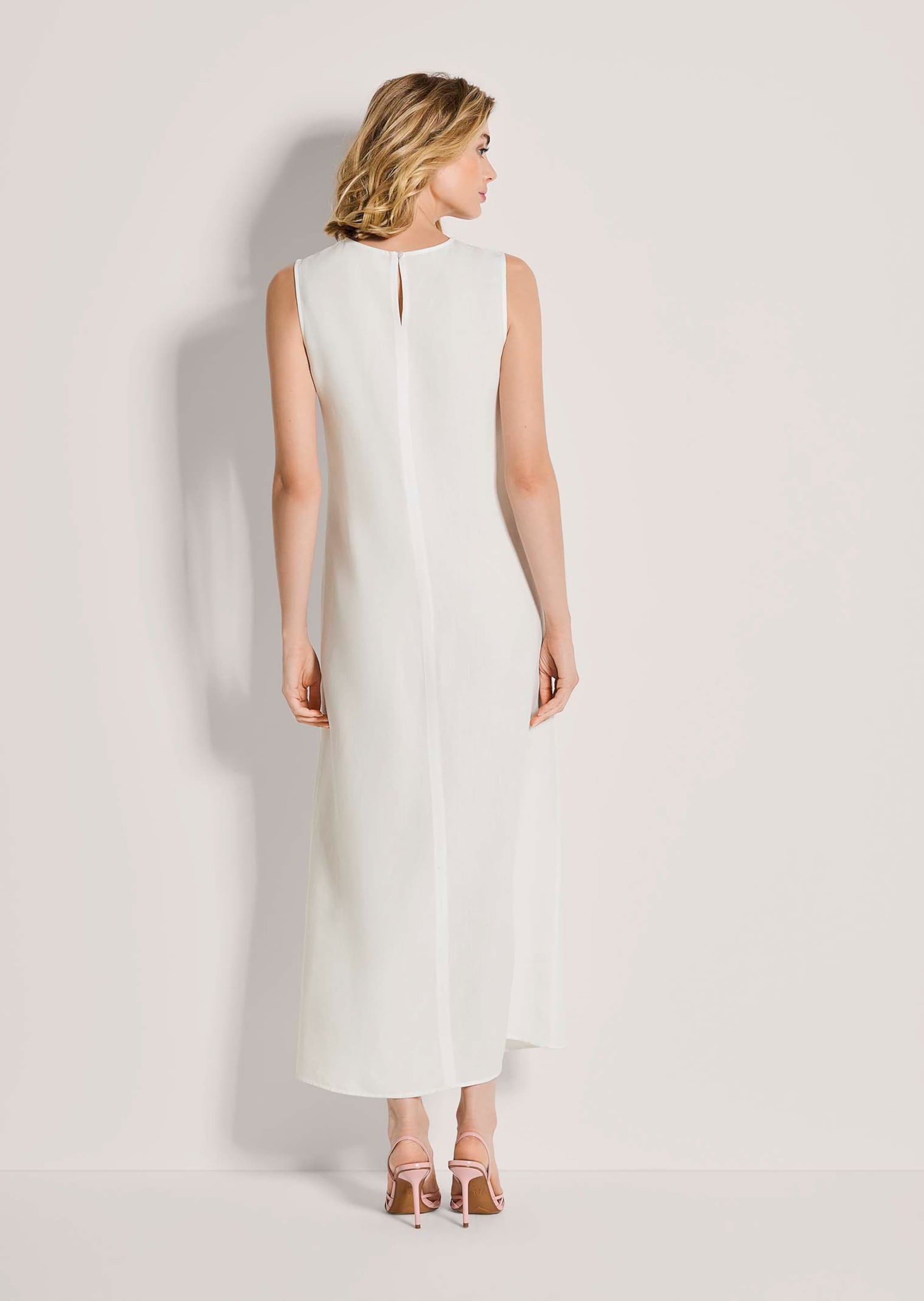 MADELEINE Midikleid »Maxikleid Viskosekleid mit Rundhals«