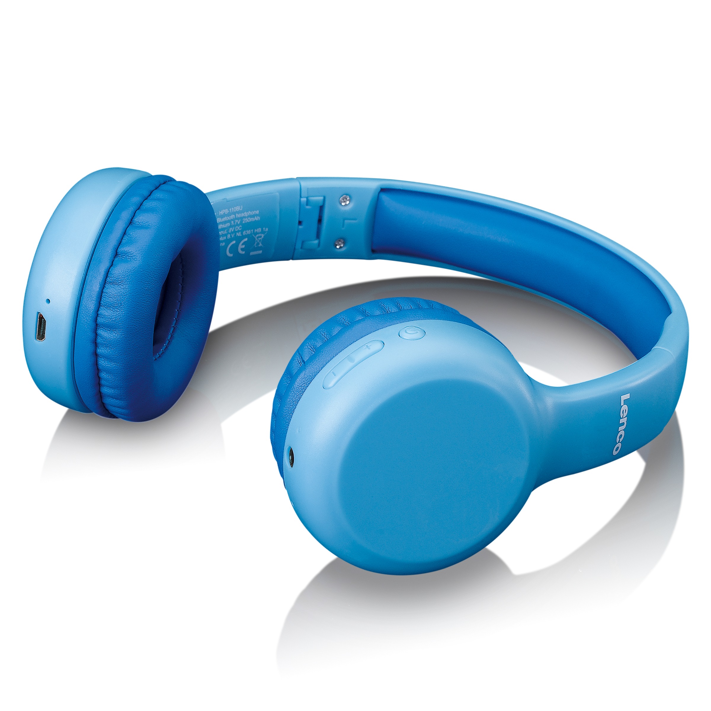 Lenco Bluetooth-Kopfhörer »HPB-110 blue«, Bluetooth, Freisprechfunktion, für Kinder geeignet, Dezibel-Begrenzung