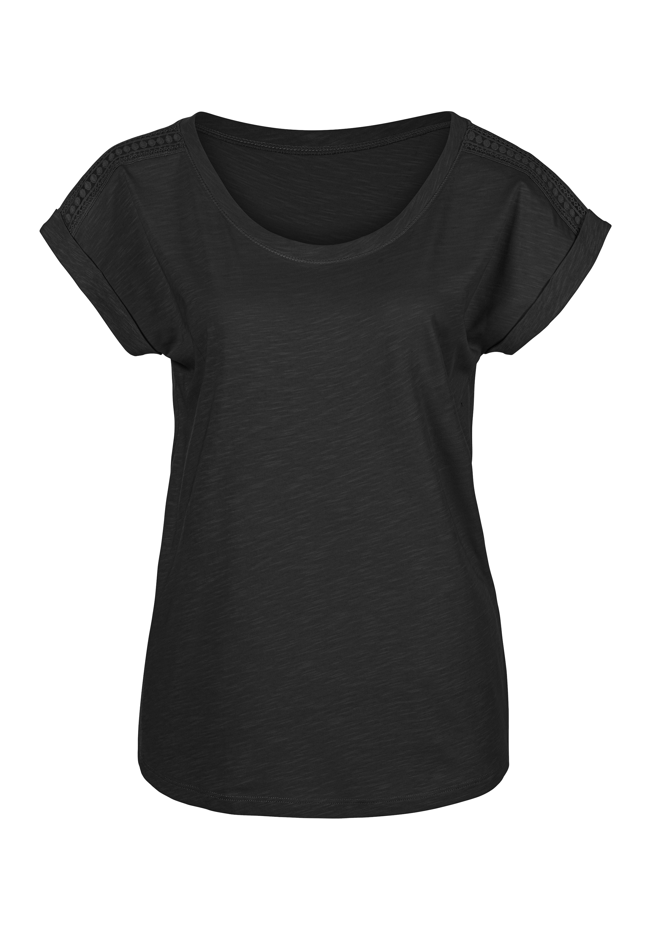 T-Shirt, Häkelspitze OTTO Vivance Online im mit an 2er-Pack), Schulter der Shop (Packung,