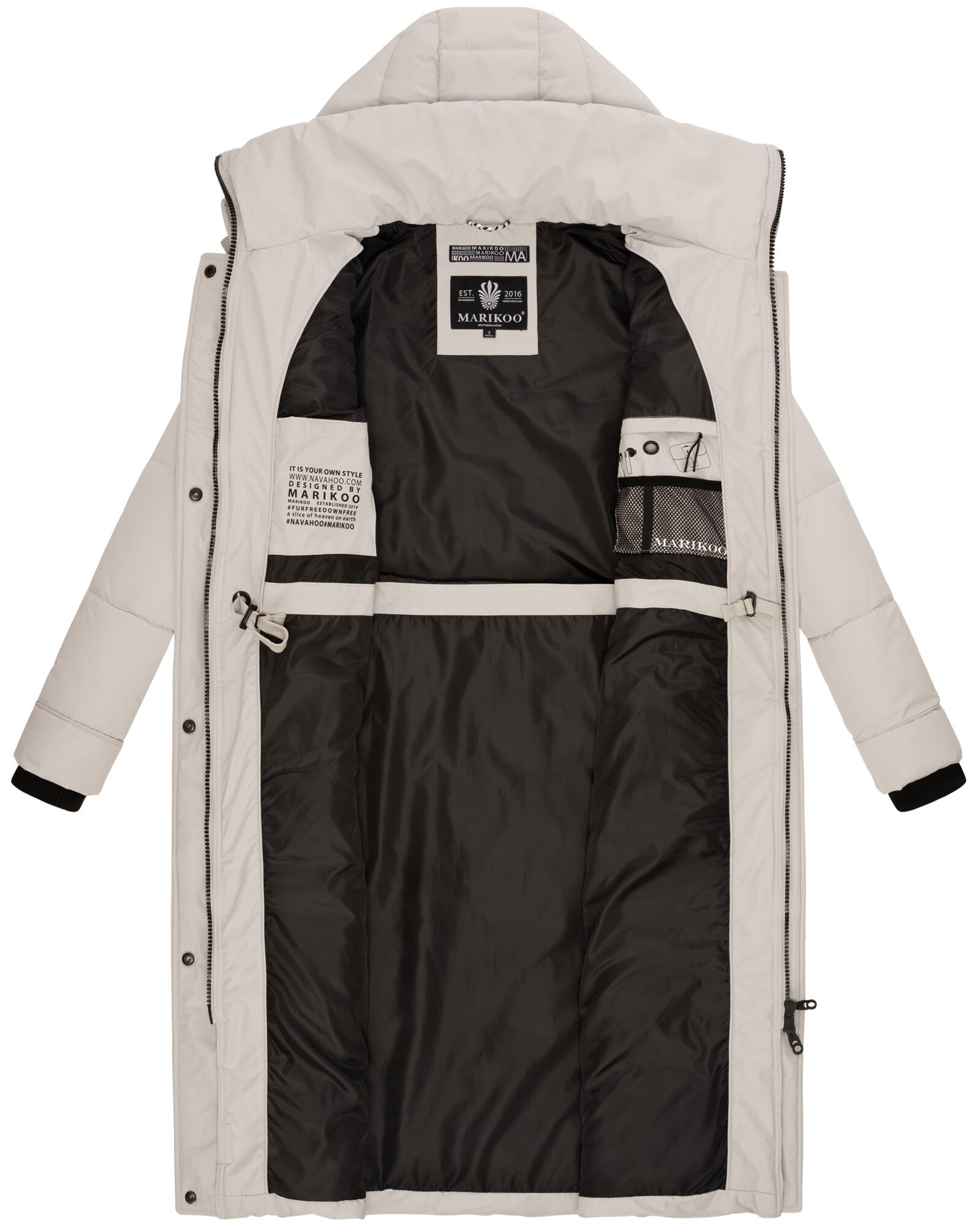 Marikoo Winterjacke »Marikoo Ayumii Damen lange Winter Steppjacke B948«