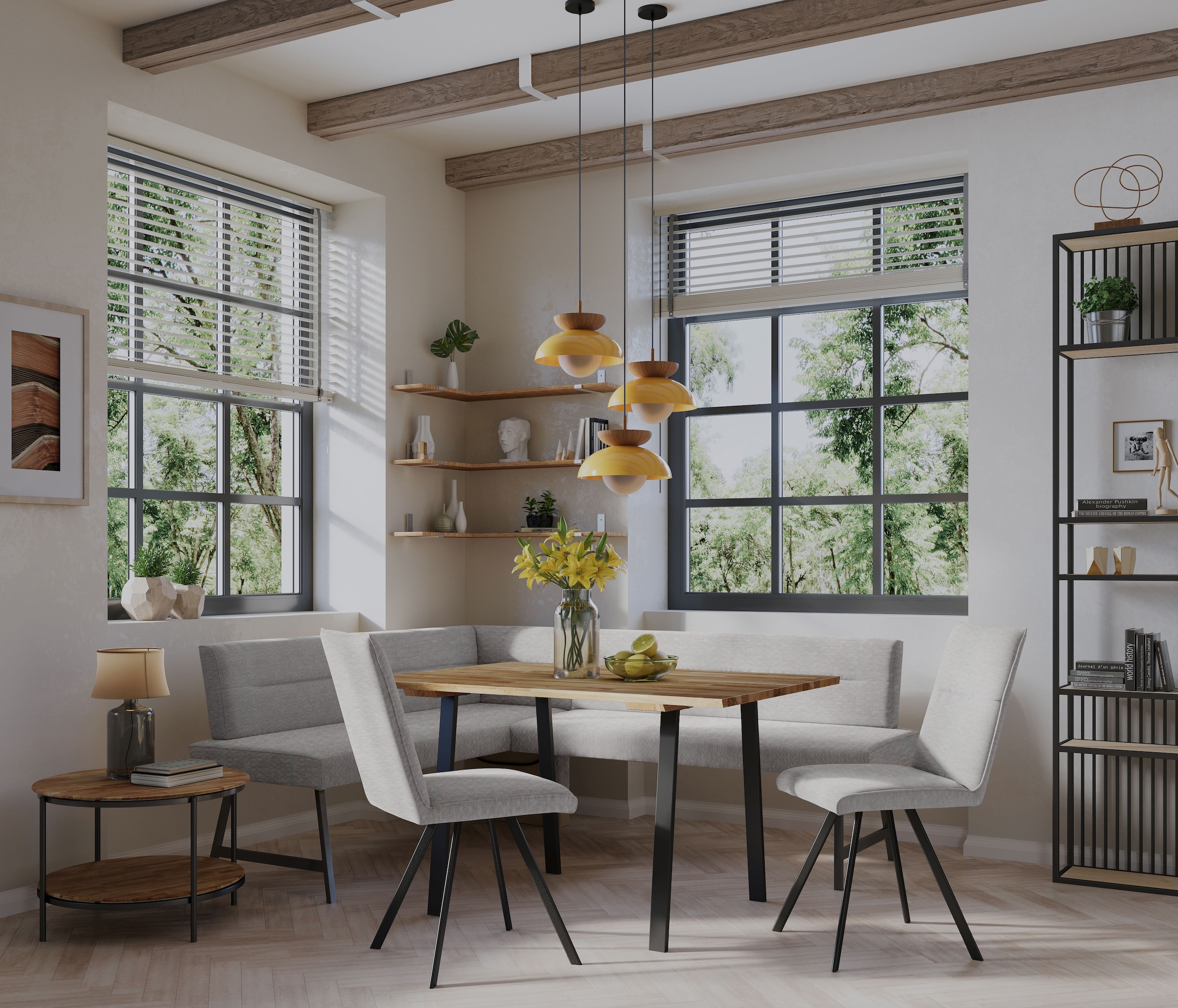 Home affaire 4-Fußstuhl »Sava« (Set) 2 Stk.Metallgestell