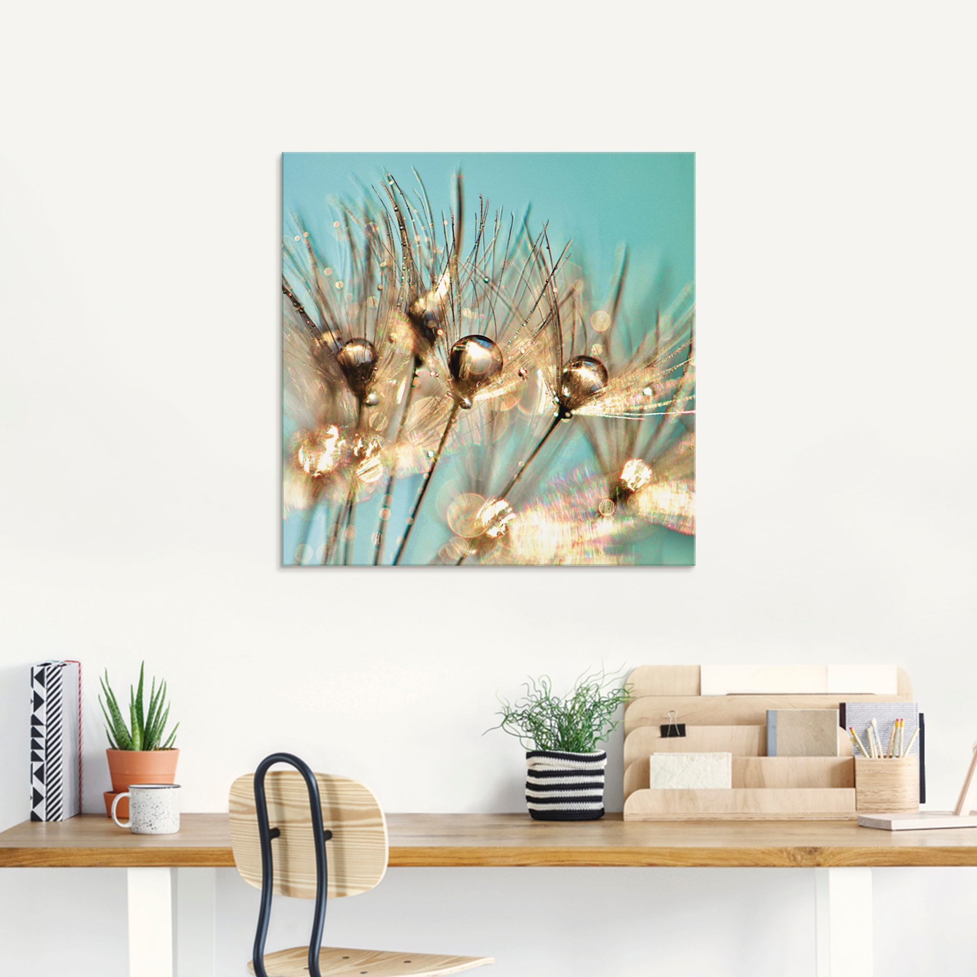 Artland Glasbild »Pusteblume Goldener Tau« Blumen 1 Stk. tlg. in verschiedenen Größen