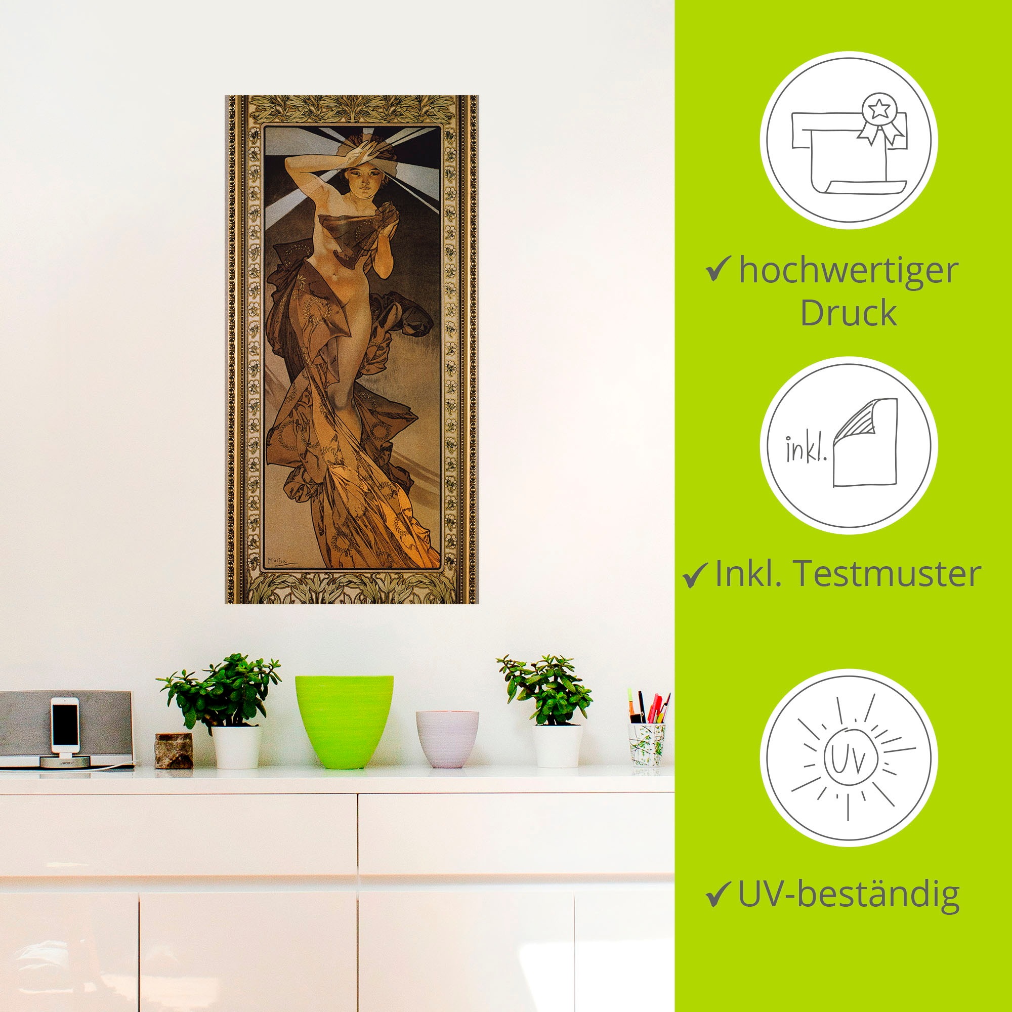 Artland Wandbild »Sterne: Der Morgenstern«, Frau, (1 St.), als Leinwandbild, Wandaufkleber in verschied. Größen