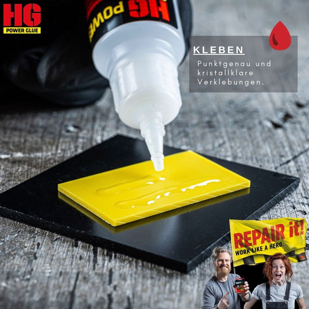 HG Klebstoff »PowerGlue«, XXL-Profikoffer, die Schweissnaht aus der Flasche