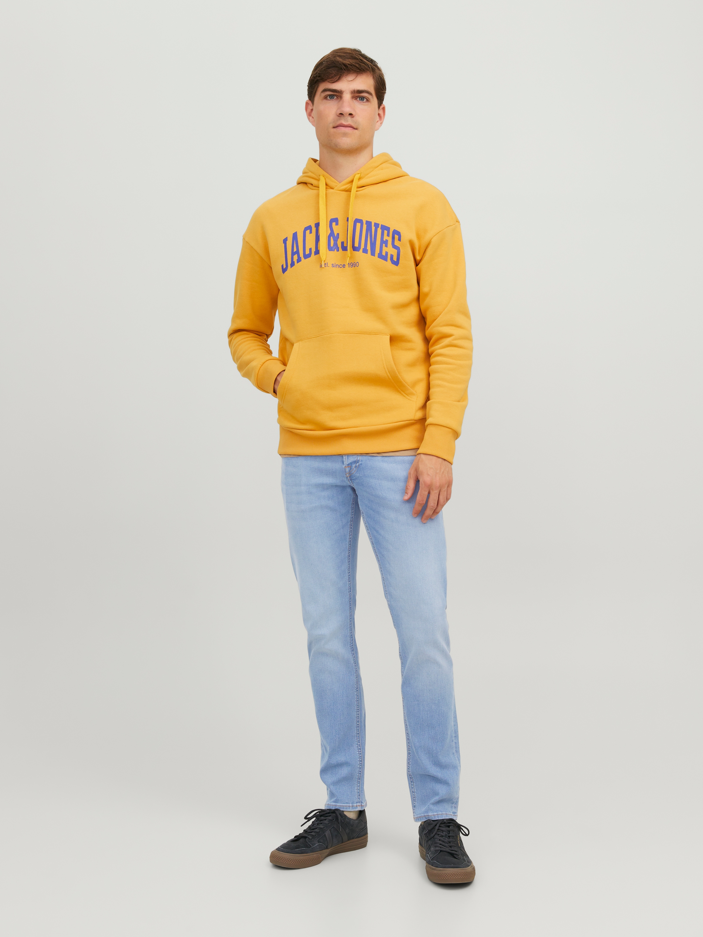 Jack & Jones Slim-fit-Jeans »JJIGLENN mit Used-Look und Stretchkomfort« Abriebeffekte, modisch, slim fit, Baumwollmischung