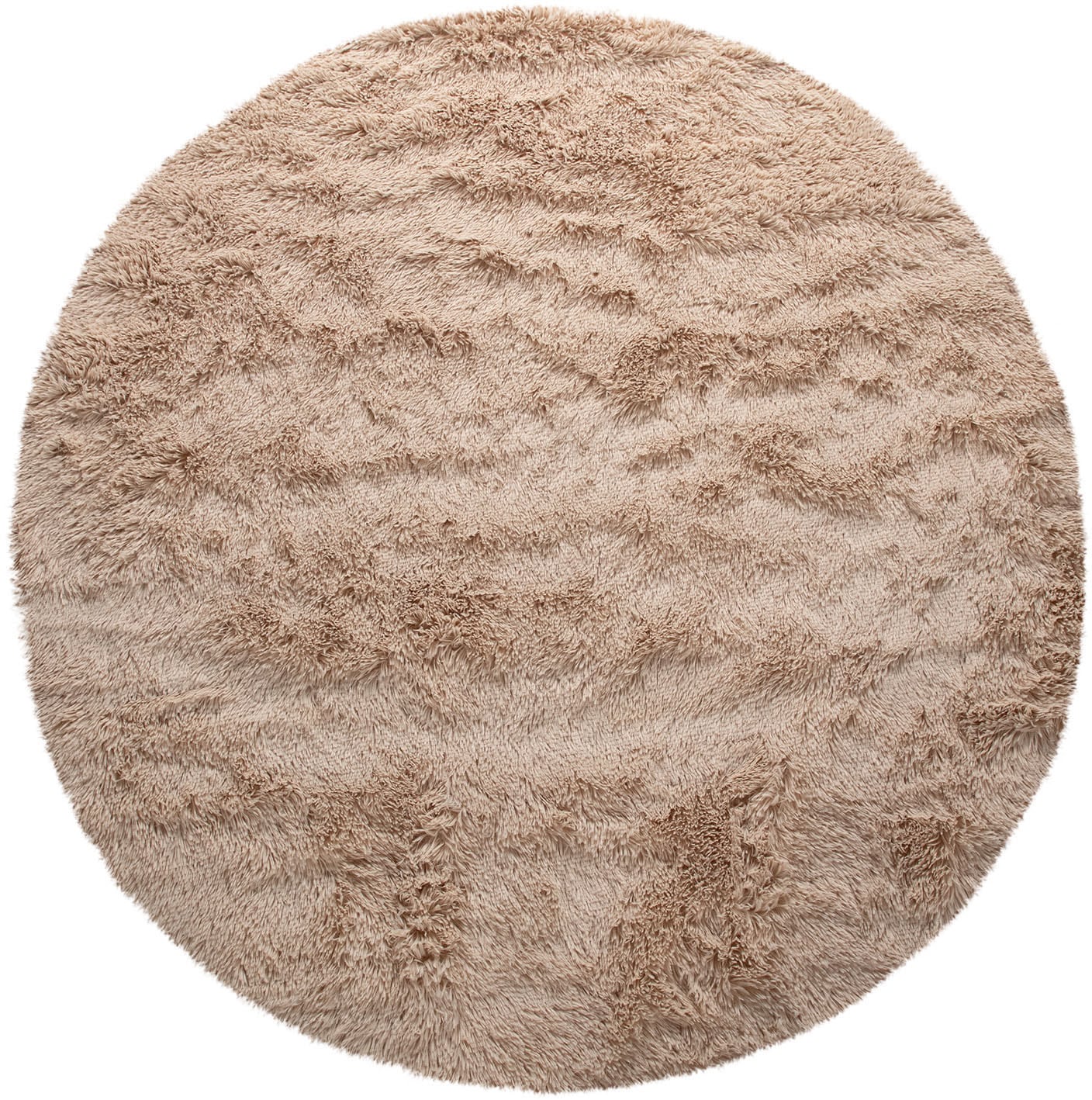 Paco Home Hochflor-Teppich »Silky 591« rund 37 mm Höhe Uni-Farben, besonders weich und kuschelig, Wohnzimmer