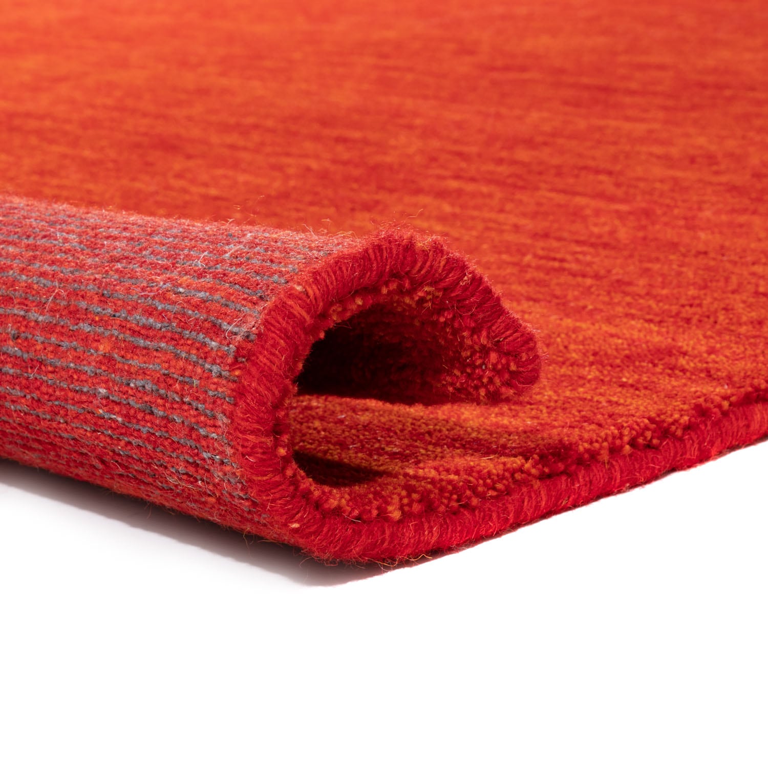 morgenland Wollteppich »Uni - Gabbeh Teppich - Softy«, rund, 1,6 mm Höhe, Gabbeh Optik, Uni Farben, reine Wolle, sehr weicher Flor, Wohnzimmer