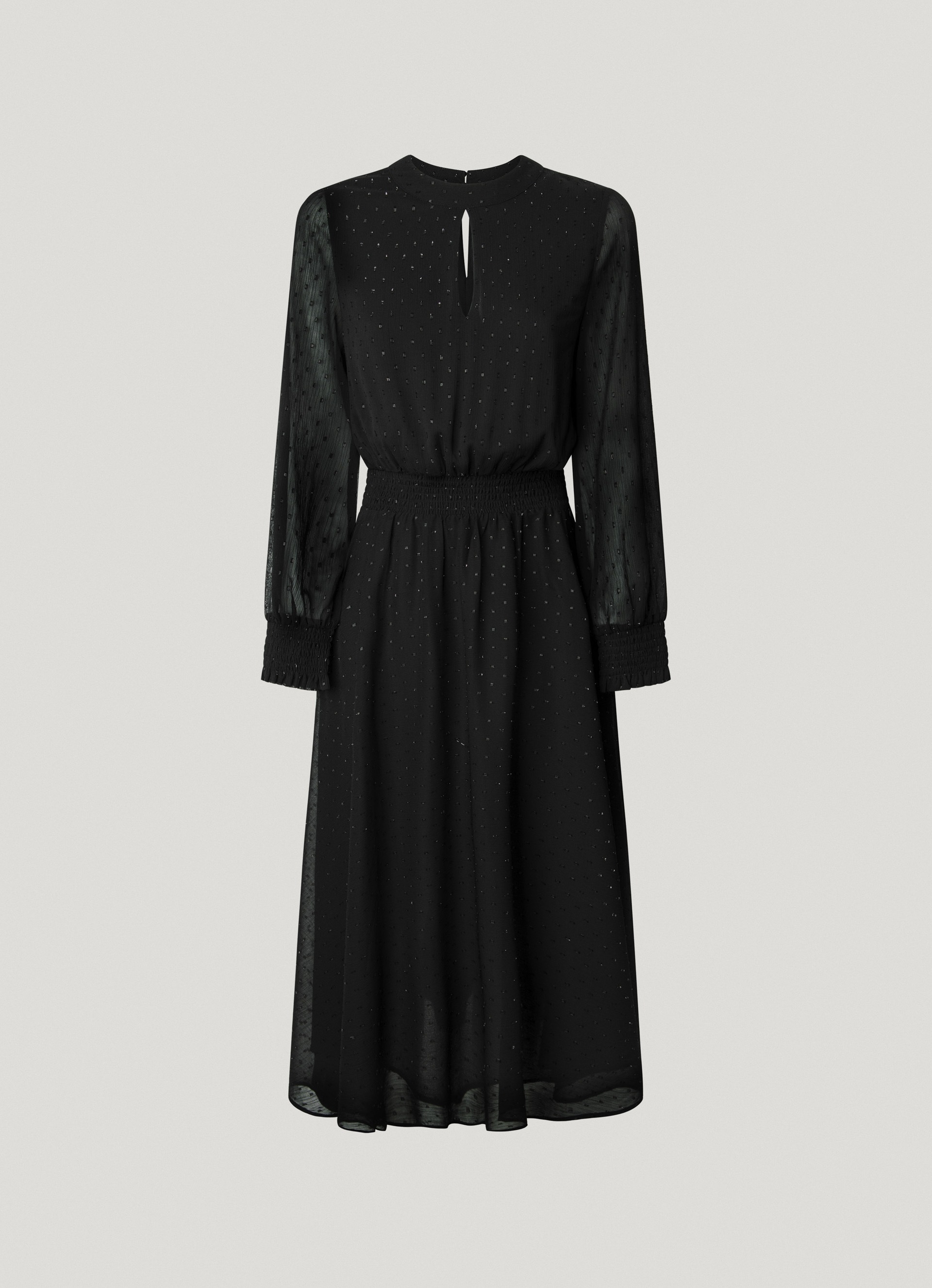 Pepe Jeans Midikleid »ANUSHKA«, Ausschnitt mit Schlitzdetail
