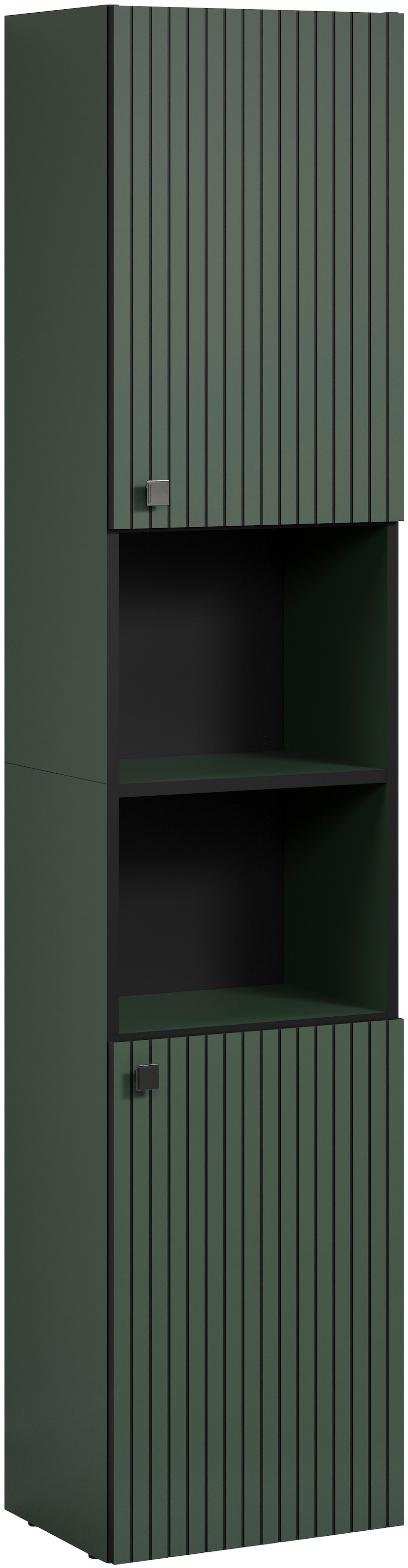 welltime Hochschrank »Amrum«, (1 St.), Breite 40cm, geräumiger Hochschrank Eiche Rillenoptik Badschrank