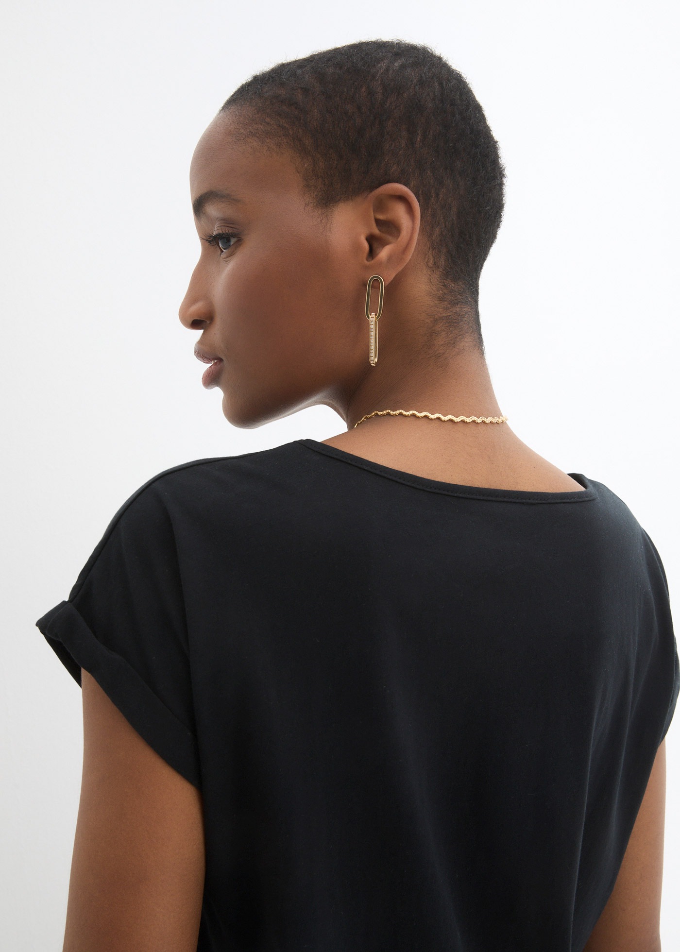 bonprix T-Shirt Oversize-Passform, Kurzarm-Design, für Frühling und Sommer