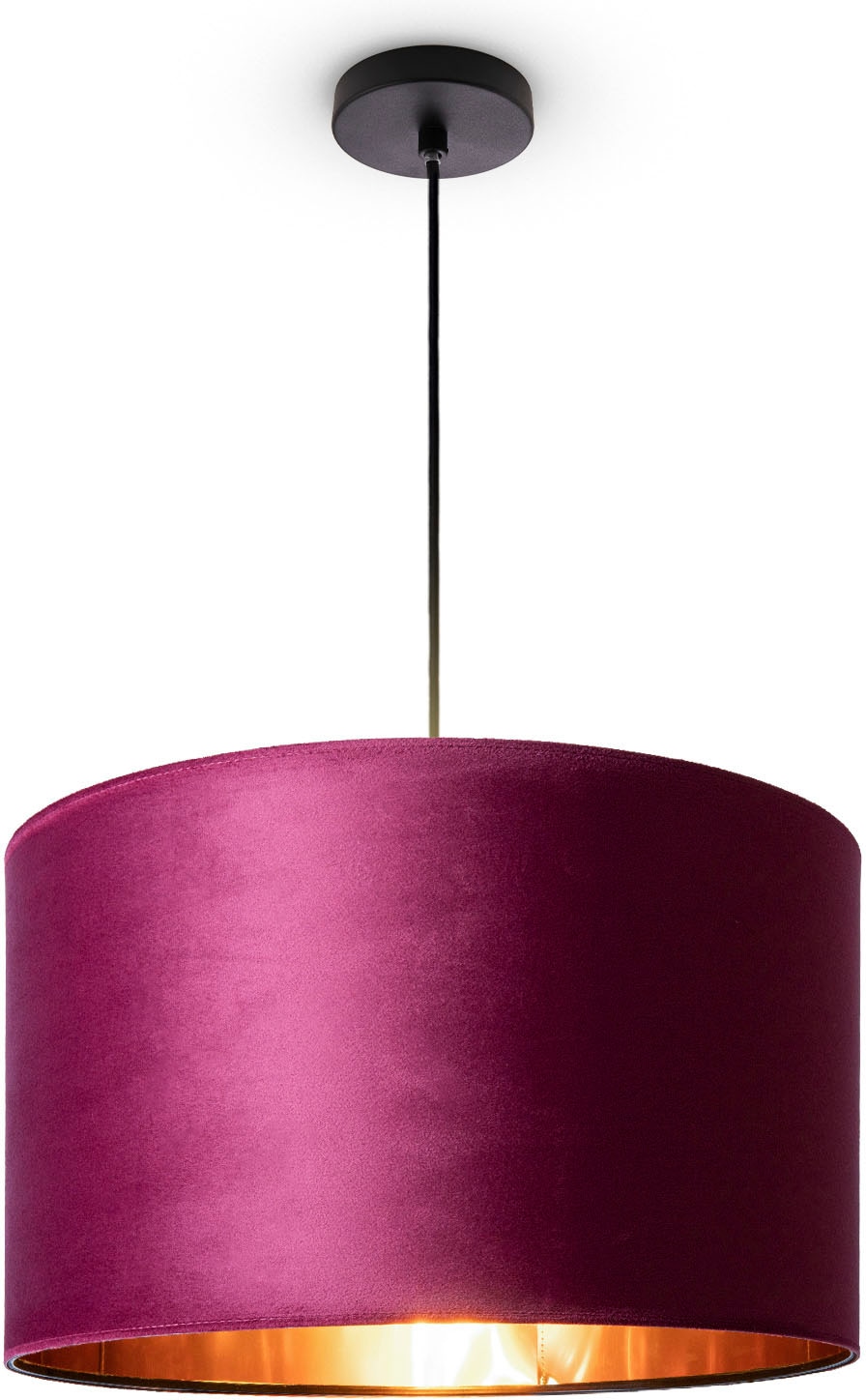 Paco Home Pendelleuchte »Hugo uni Color«, Wohnzimmer Lampenschirm aus Velour  Unifarben Deko E27 Kabel 1,5m bei OTTO | Pendelleuchten