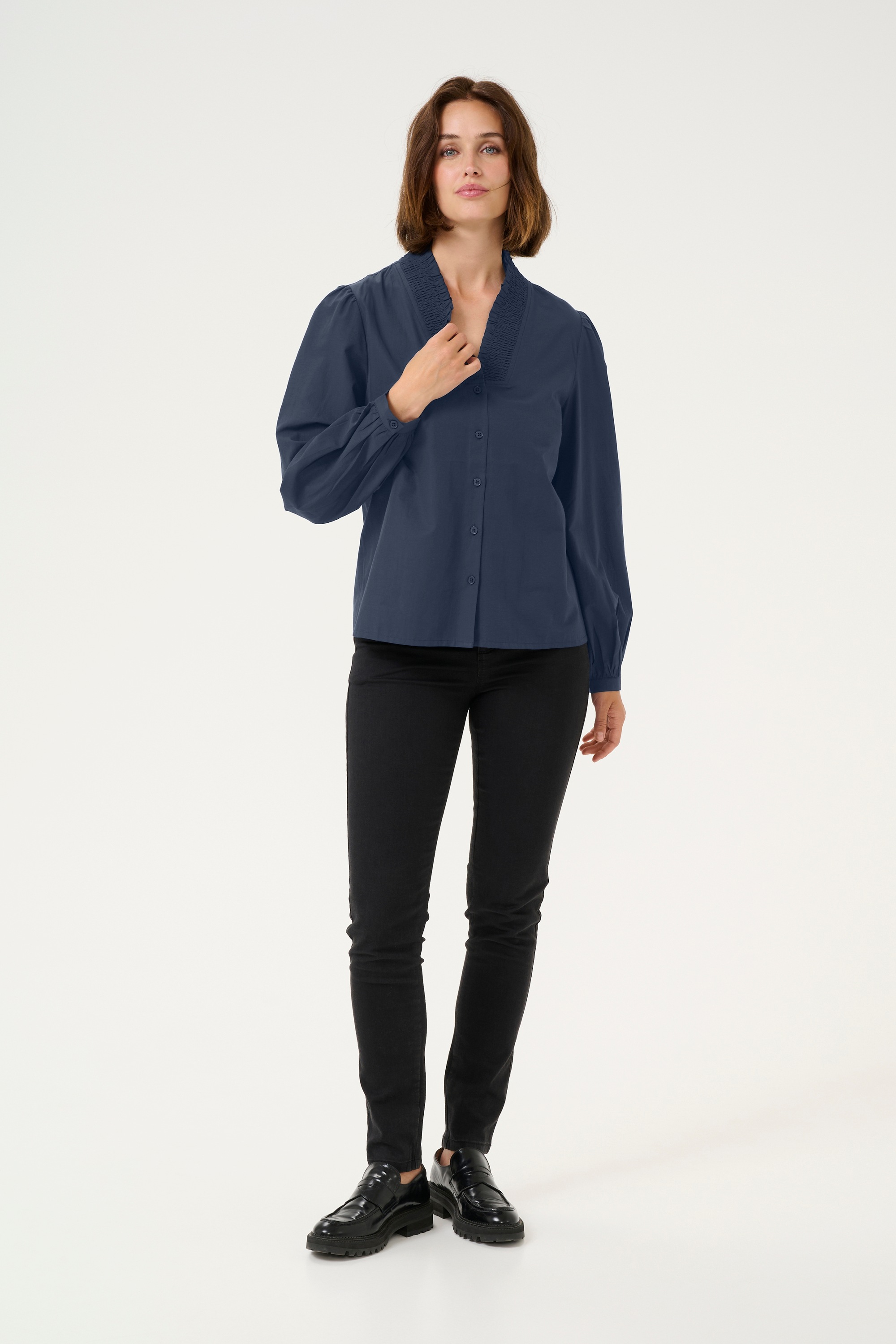 KAFFE Langarmbluse »Damen Bluse langarm KAmaia«