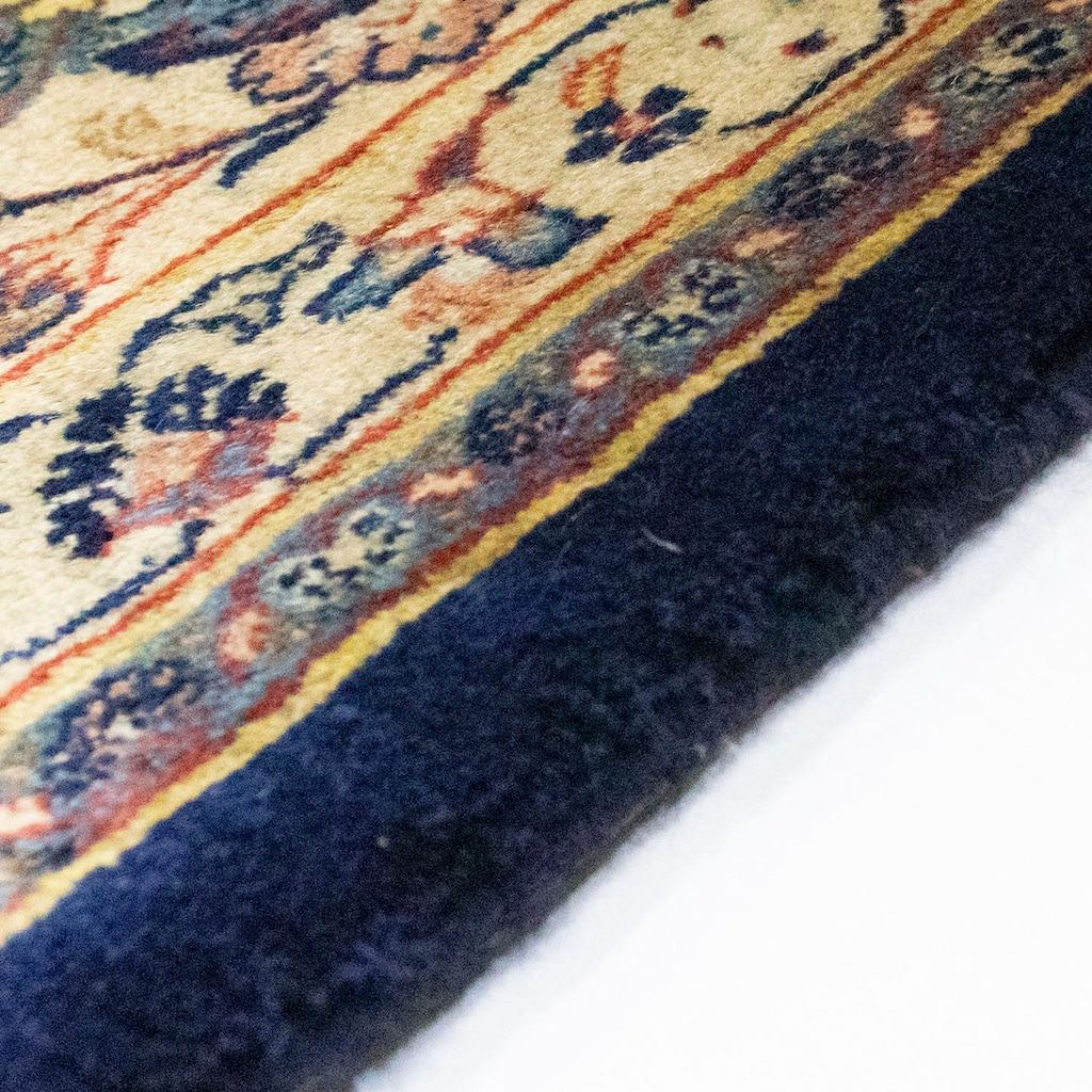 morgenland Wollteppich »Maschad Durchgemustert Blu scuro 340 x 247 cm«, rechteckig