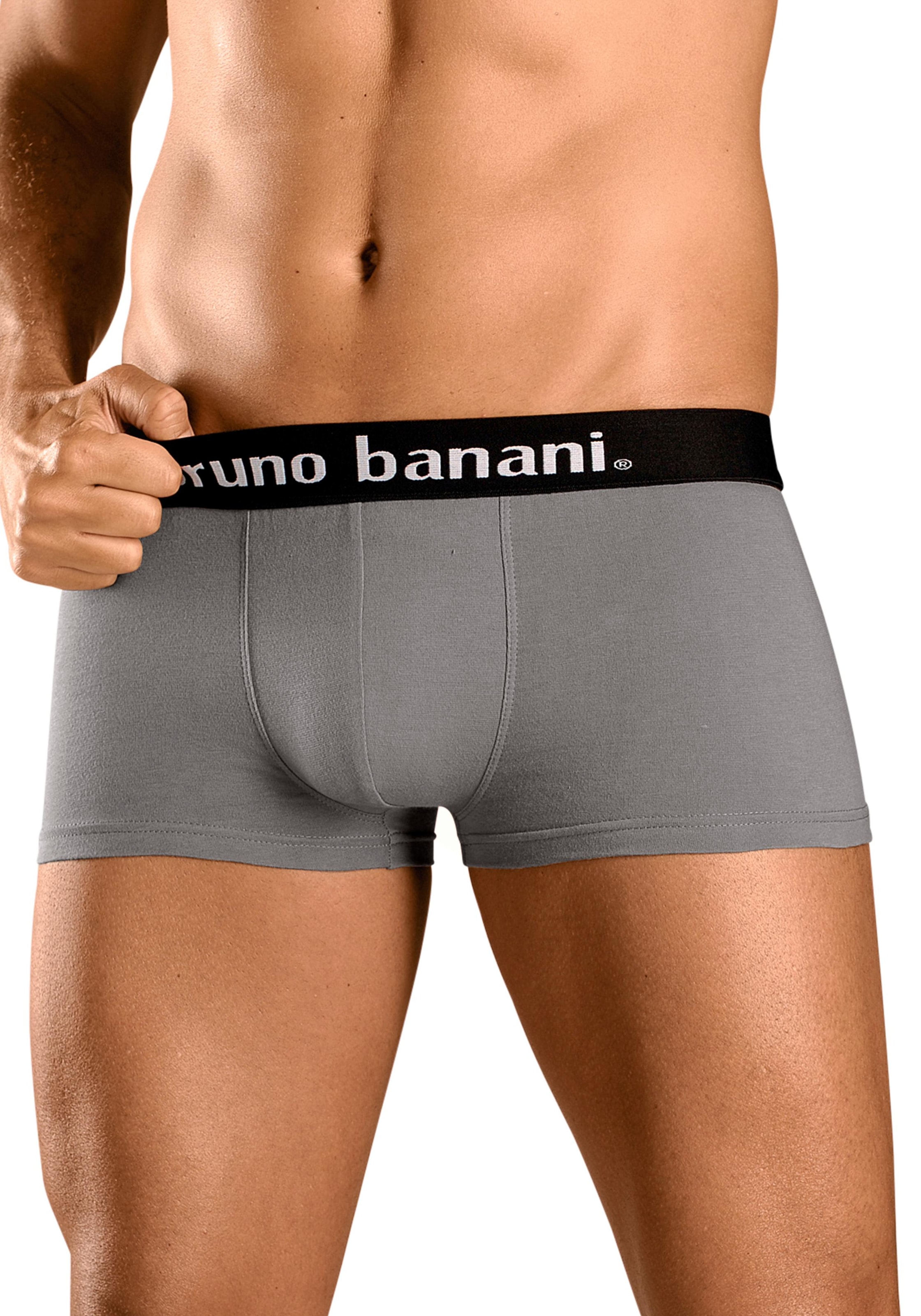 Bruno Banani Boxershorts, (Packung, 4 St.), in Hipster-Form uni oder gemustert