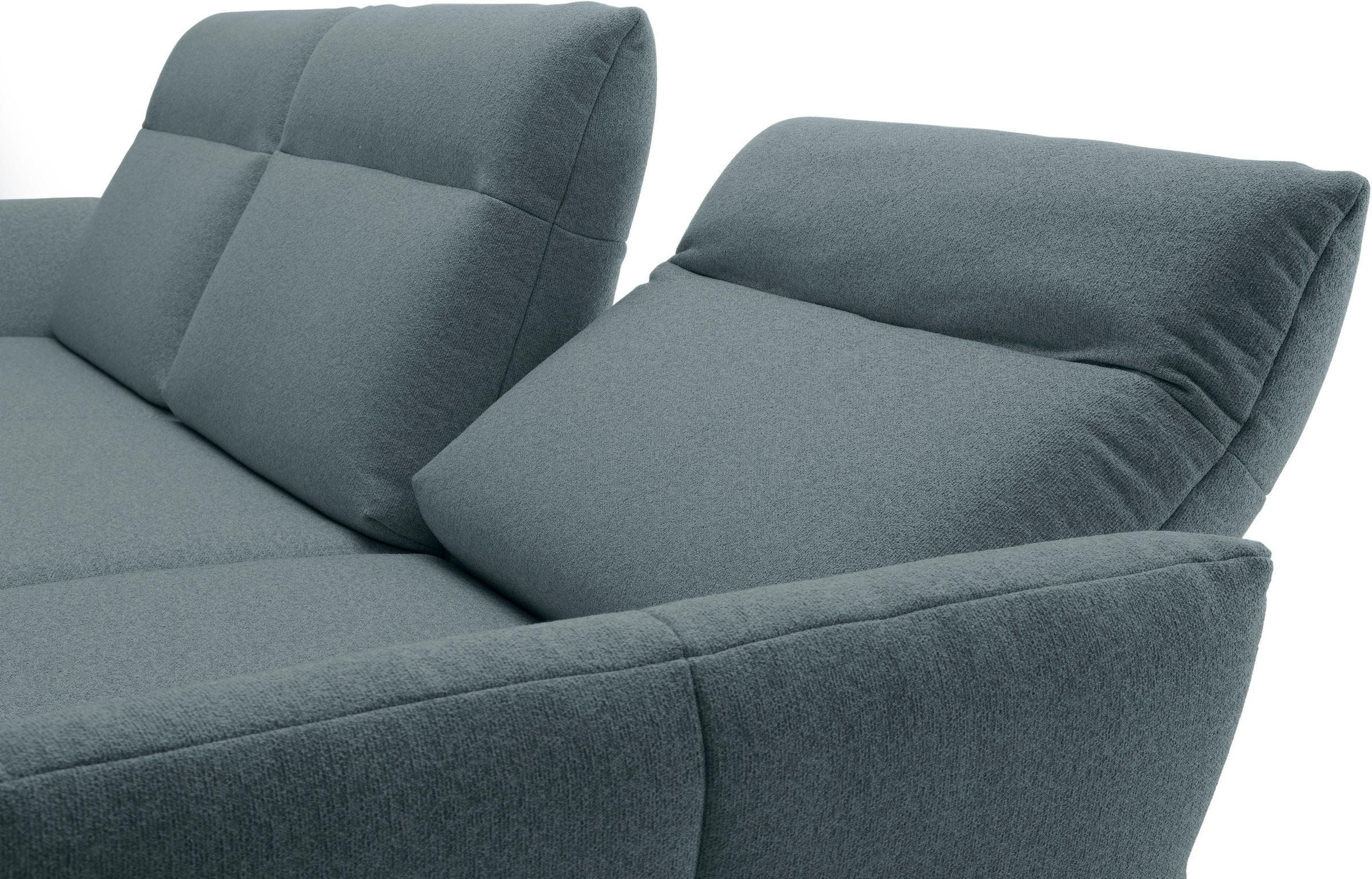 Creation BY ROLF BENZ Ecksofa »CR.460«, Sockel in Eiche, Alugussfüße in umbragrau, Breite 298 cm
