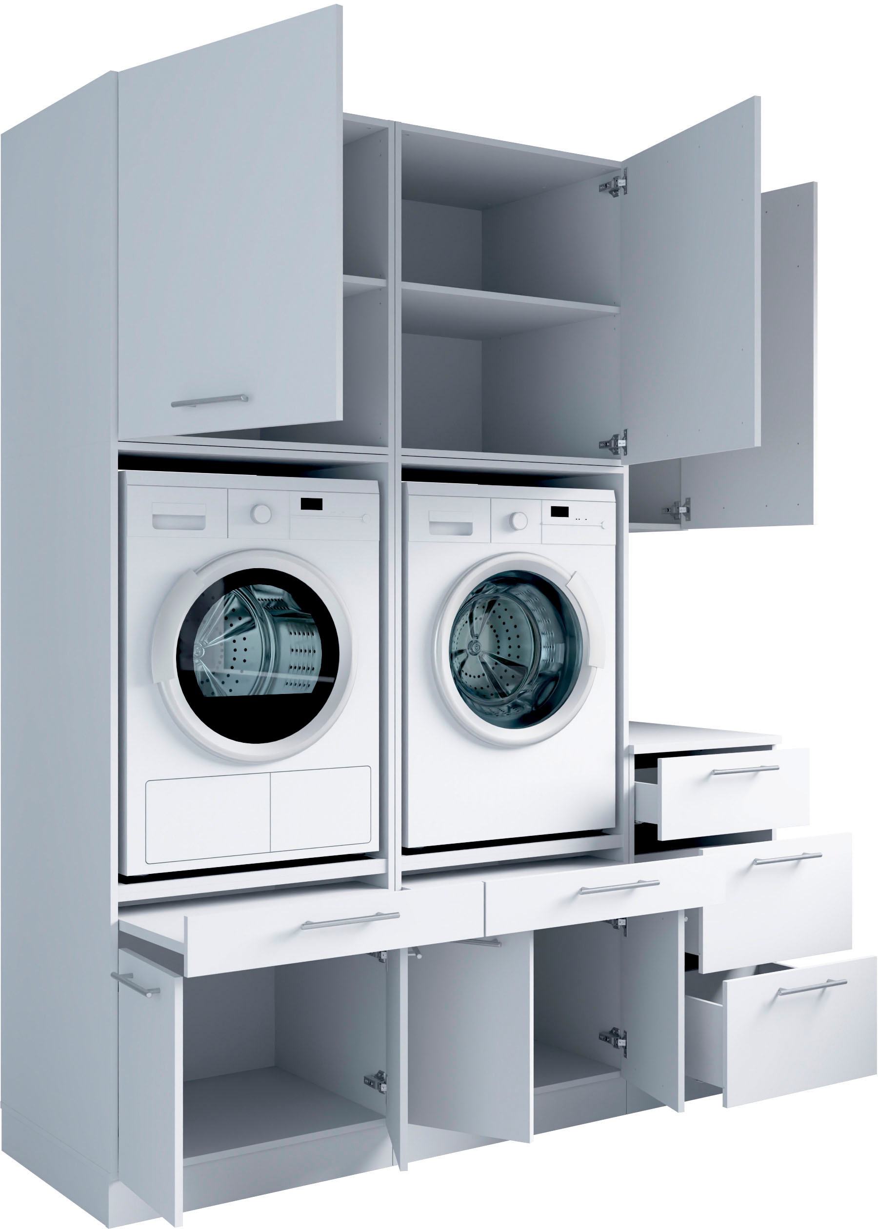 Laundreezy Mehrzweckschrank-Set »Laundreezy, 6-tlg. Mehrzweckschrank-Set B/H/T 186/238/68 cm« 6 Stk. tlg.