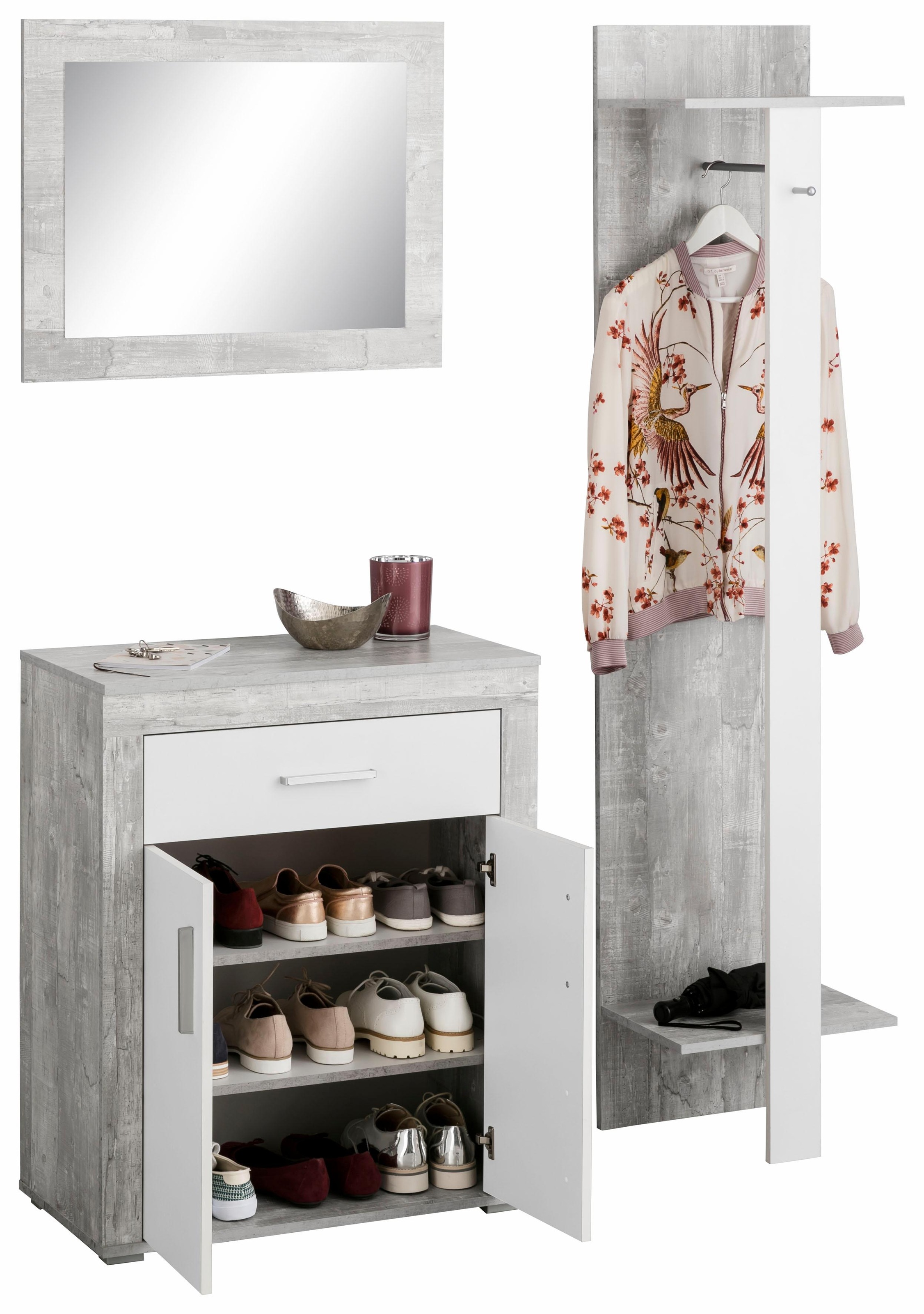 Wilmes Garderoben-Set »Lake«, (Set, 3 tlg.), mit Stauraum für ca. 15 Paar Schuhe