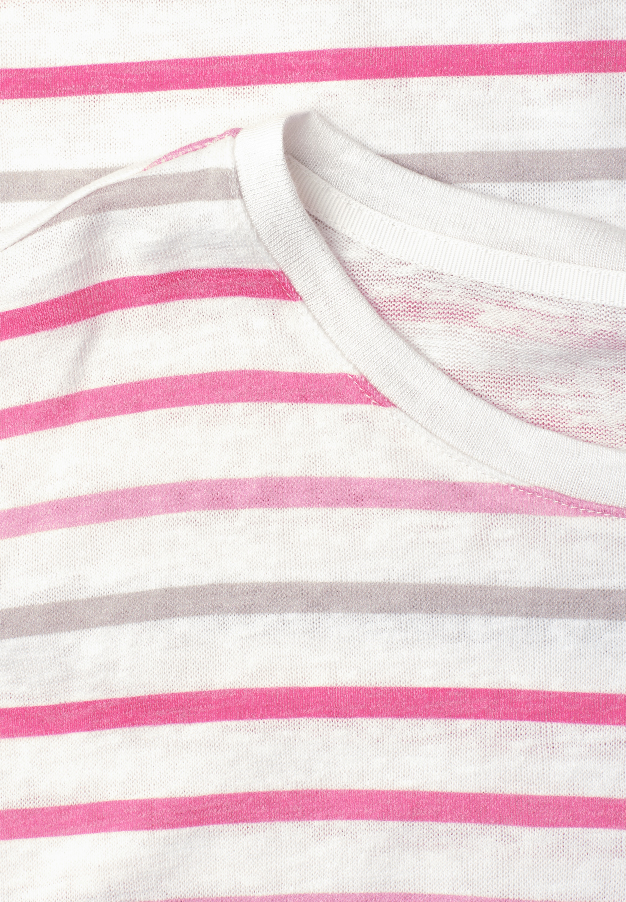 STREET ONE Shirttop Dropped Shoulder Sommershirt mit Streifen