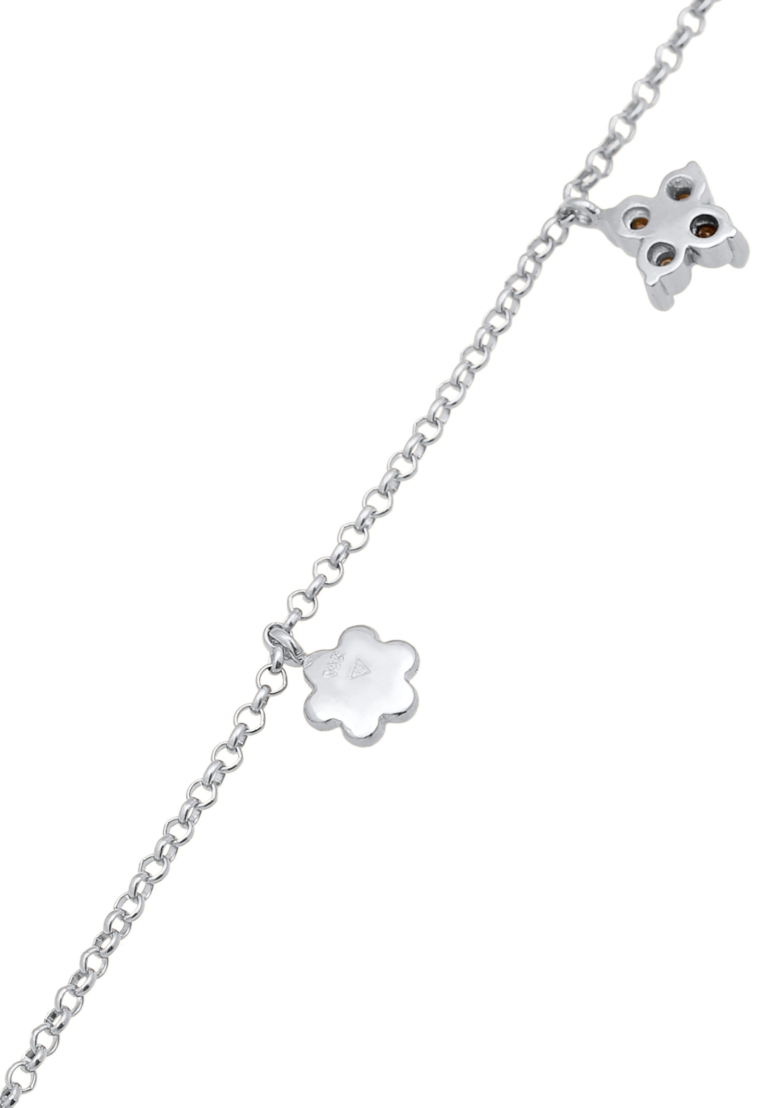 Elli Silberkette »Halskette Kristalle Blüte Blume 925 Sterling Silber«