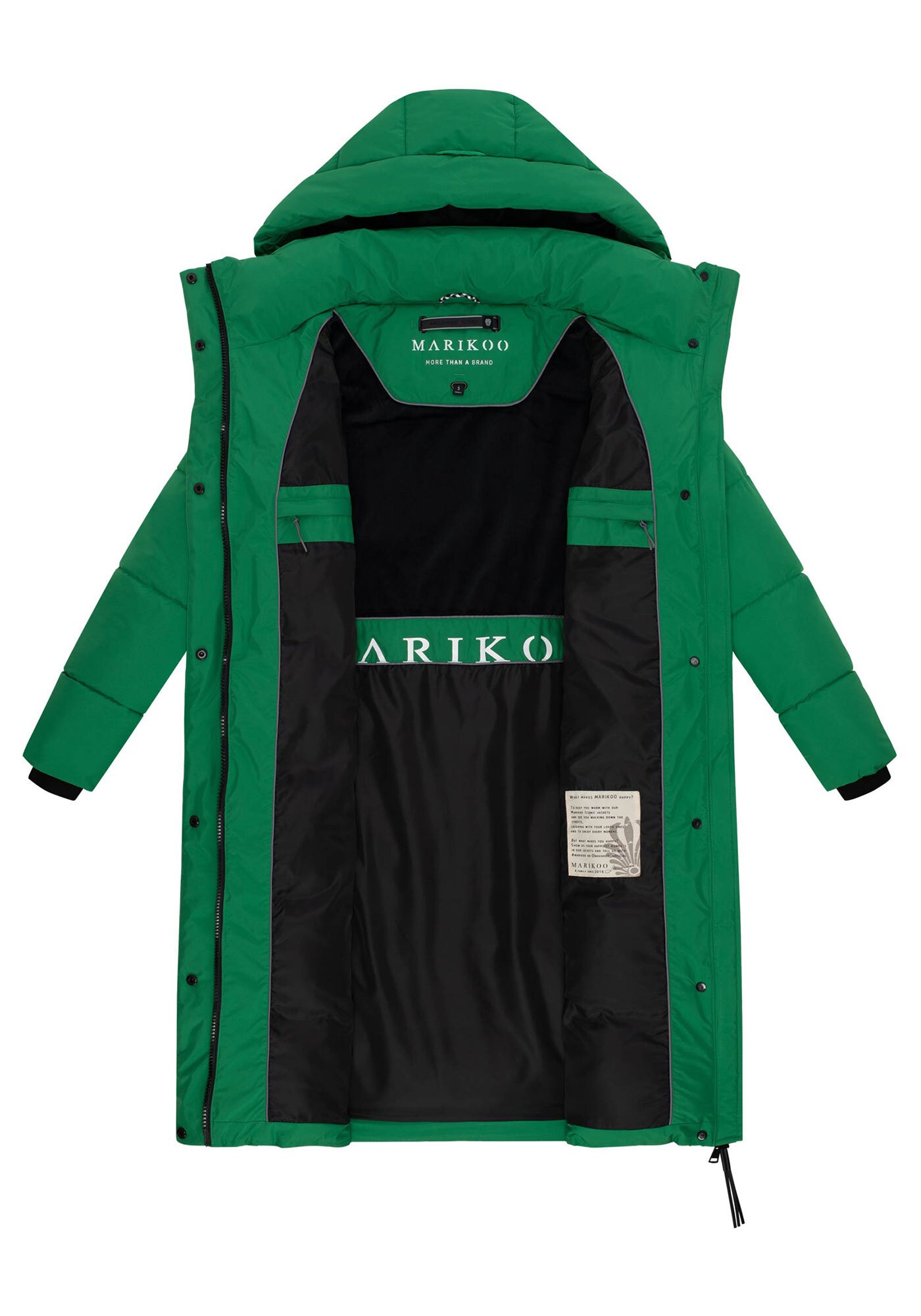 Marikoo Winterjacke »Marikoo Chumanii Damen Herbst Winter Steppmantel Parka lang N057«