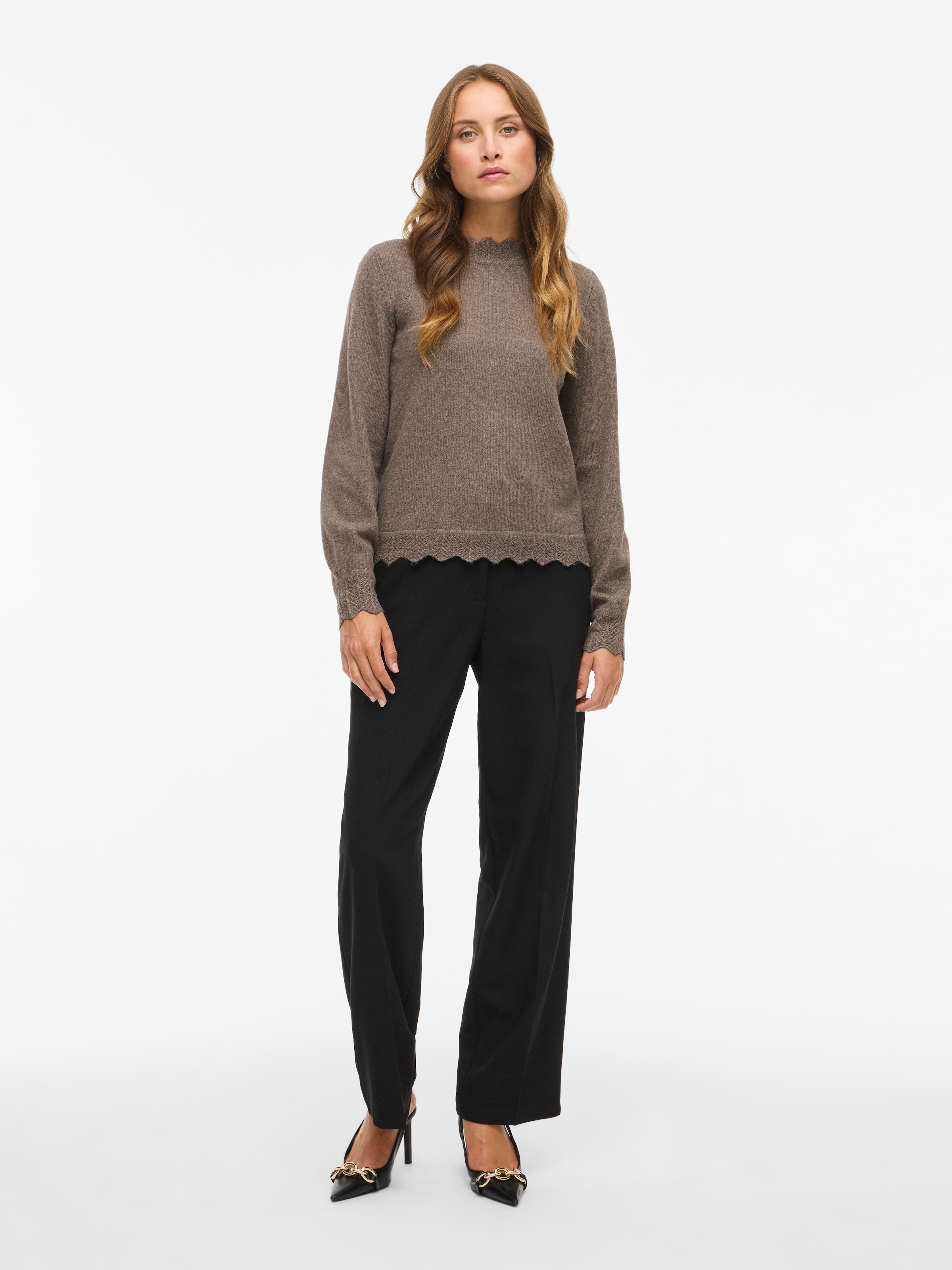 Vila Strickpullover »VINIKOLINA O-NECK L/S KNIT TOP - NOOS«