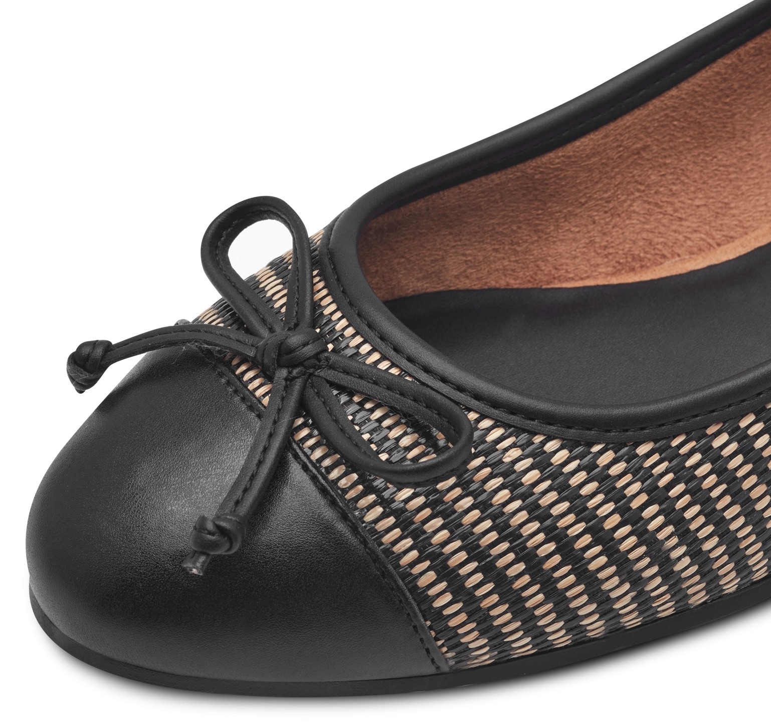 MARCO TOZZI Ballerina, Blockabsatz, Schlupfschuh, Businessschuh mit Flechtmuster