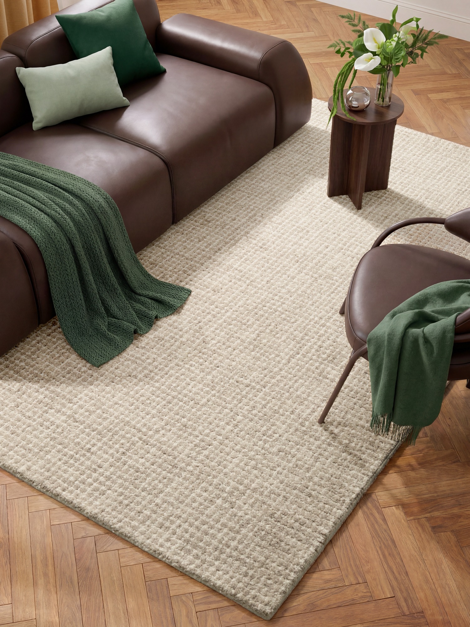 HANSE Home Wollteppich »Eloise« rechteckig 17 mm Höhe Wolle, Naturteppich, Handgemacht, Wohnzimmer, Schlafzimmer, Hygge