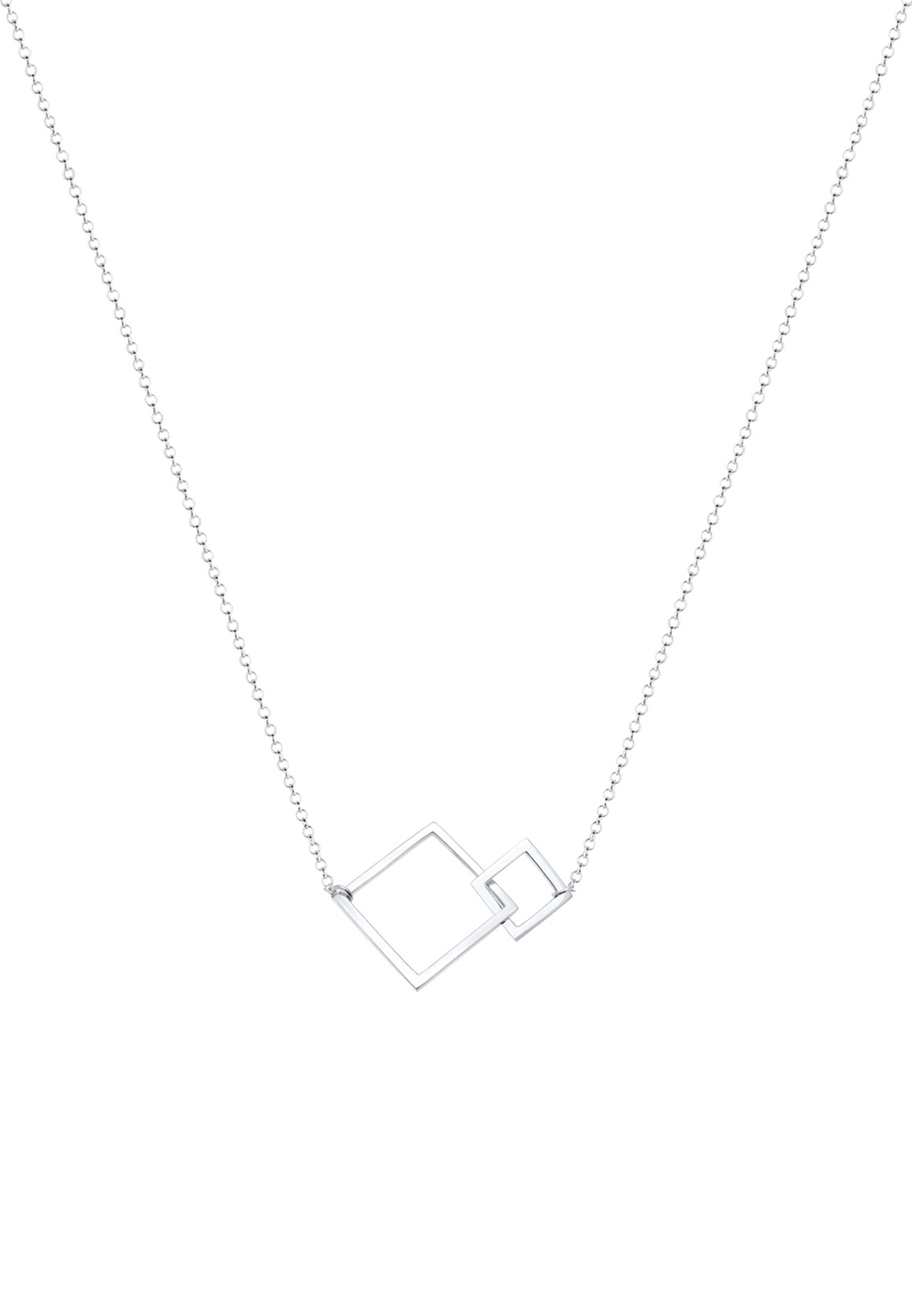 Elli Kette mit Anhänger »Halskette Anhänger Quadrat 925 Sterling Silber«